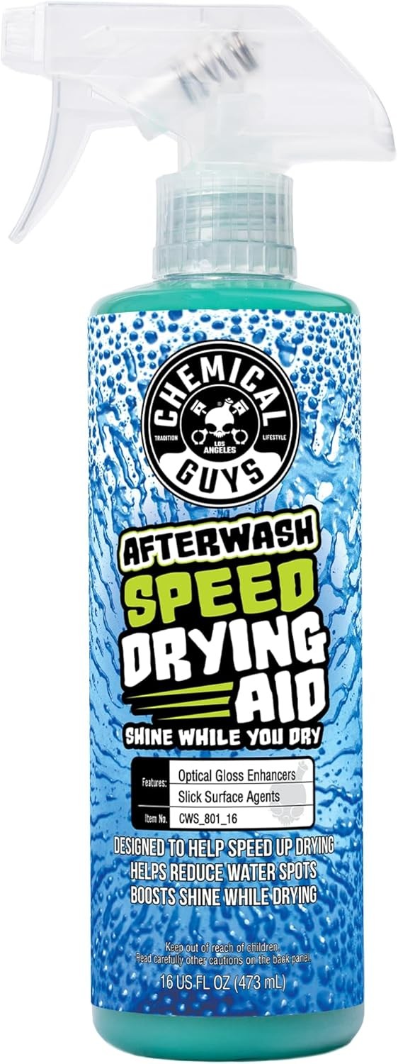 Chemical Guys – After Wash Car Wash Drying Aid 16floz & Microfiber Drying Towels