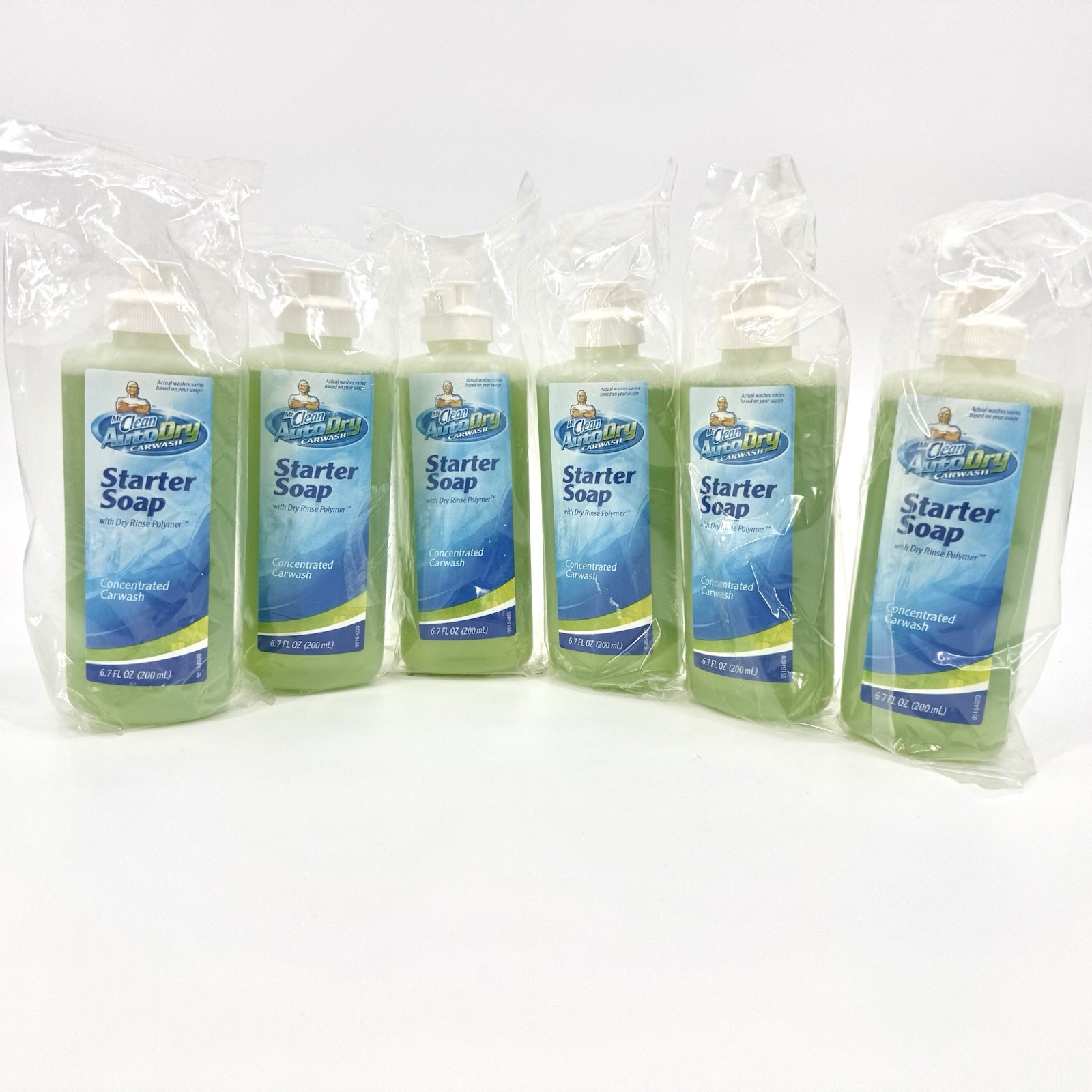 Lot of 6 Mr, Clean Auto Dry Car Wash Soap 6.7 oz New Old Stock 2003 Sealed