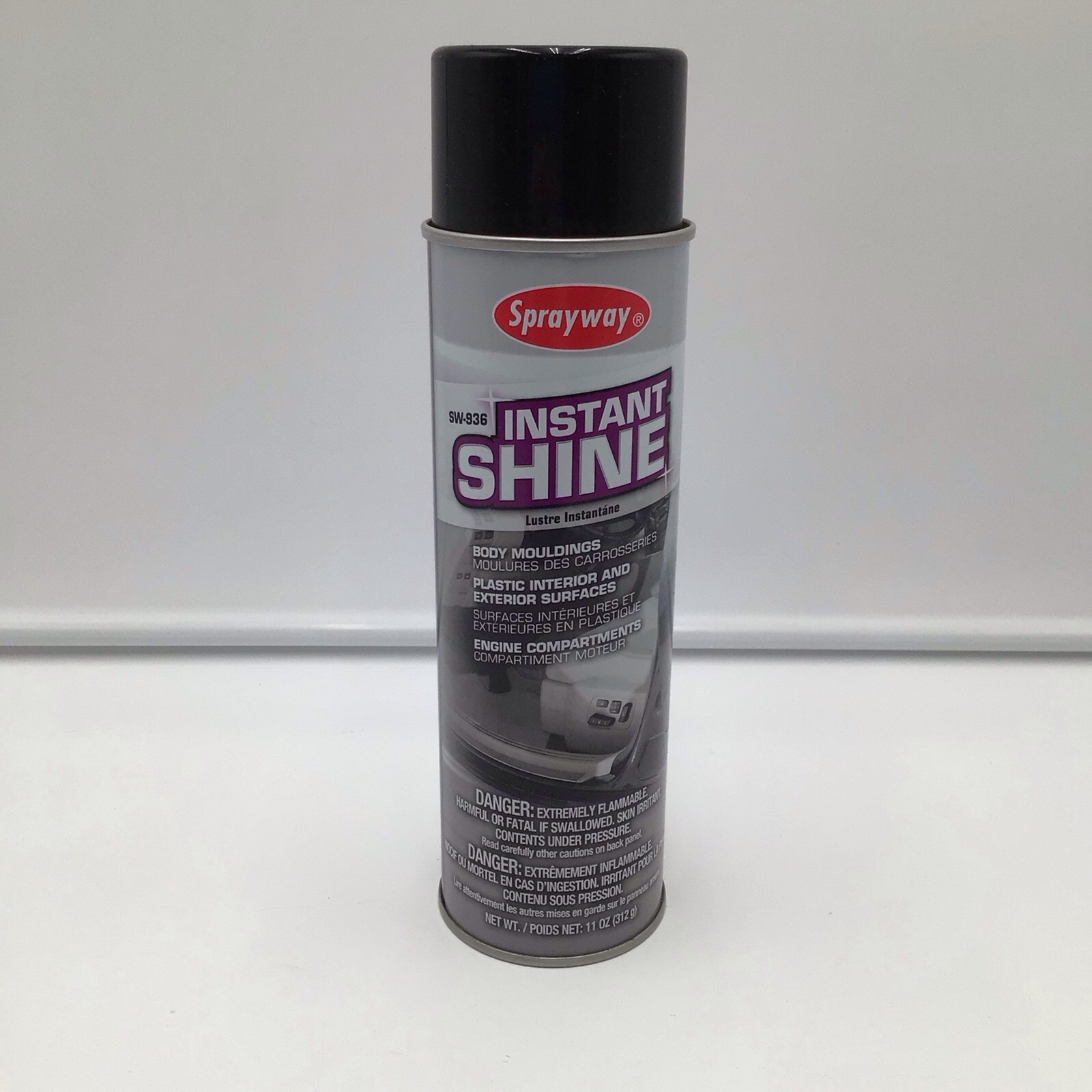 Sprayway SW936 Instant Shine Vinyl Cleaner And Protectant, 11 Oz.