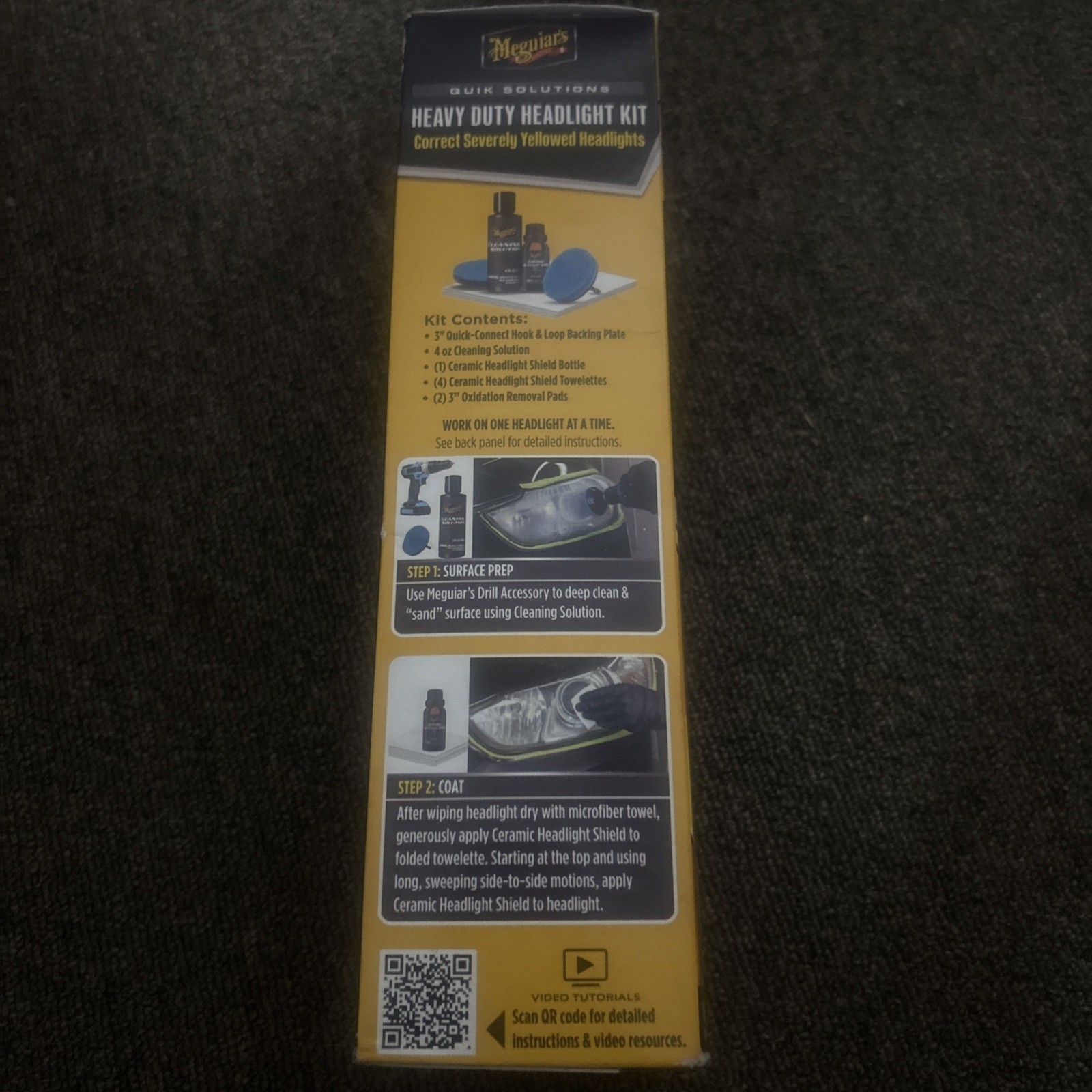 Meguiar’s Heavy Duty Headlight Kit 18+ Months of Protection Pads and More G552