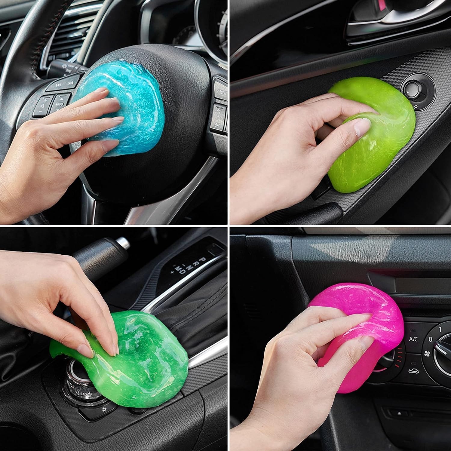 Eco-Friendly Car Cleaning Gel 4-Pack – Versatile Detailing Slime for Interior