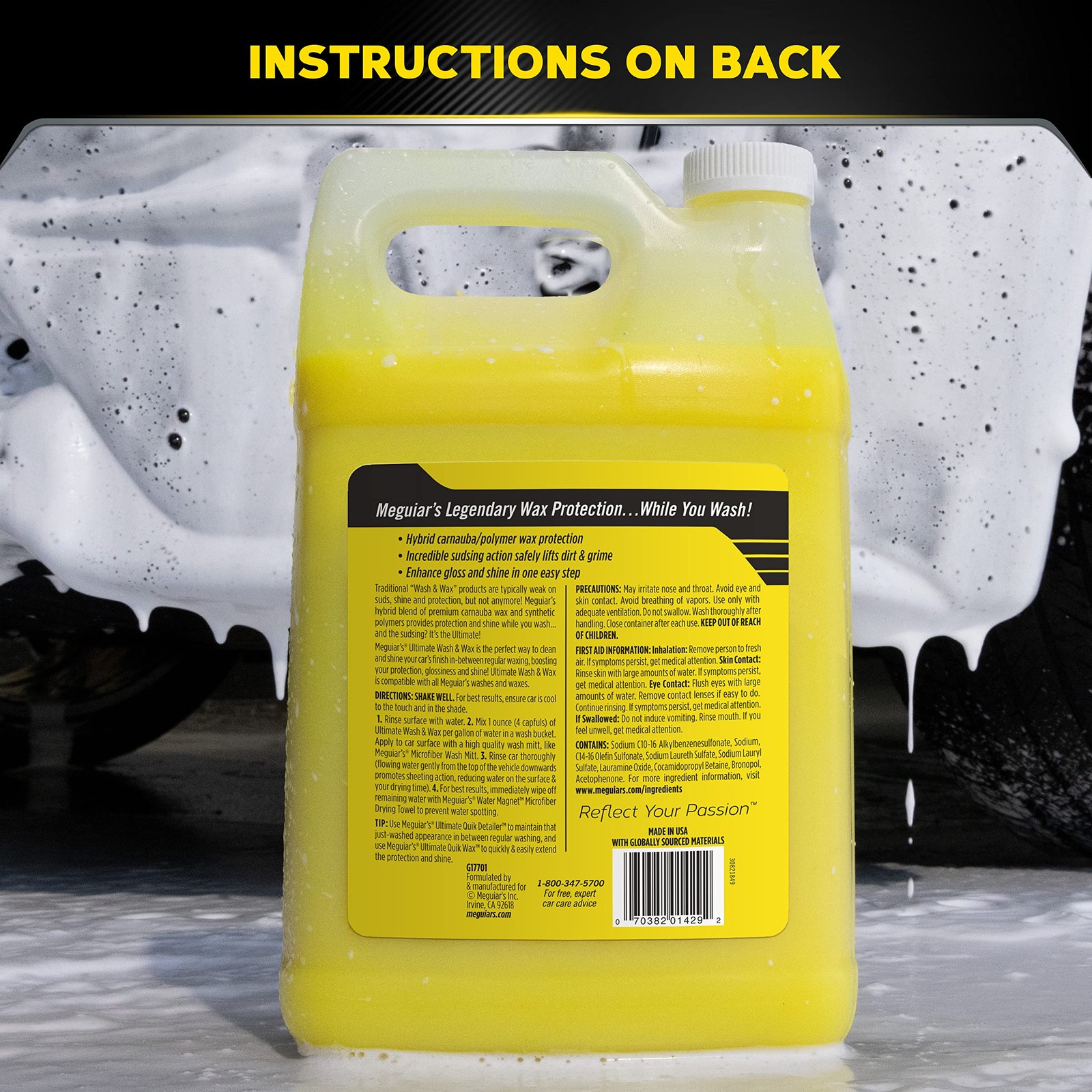Meguiar’s Ultimate Wash and Wax, 128 Fl Oz (Pack of 1), & Wax