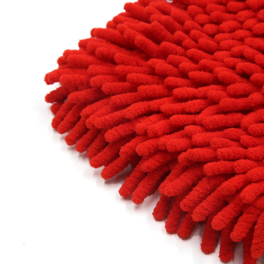 Red Microfiber Chenille Washing Cleaning Glove Mitten for Car Vehicle Body