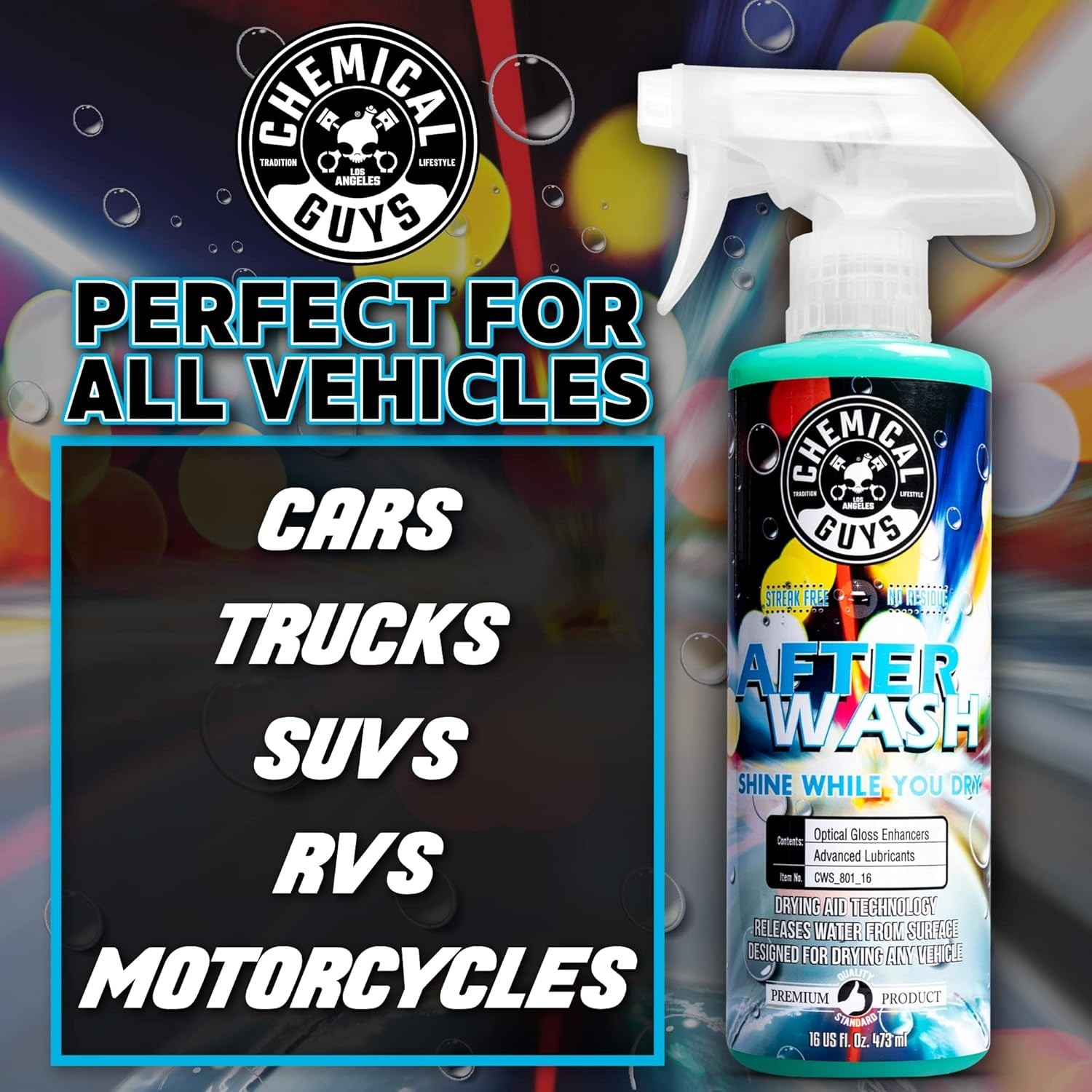 CWS_801 After Wash Sprayable Gloss Boosting Car Wash Drying 128 fl Oz (1 Gallon)