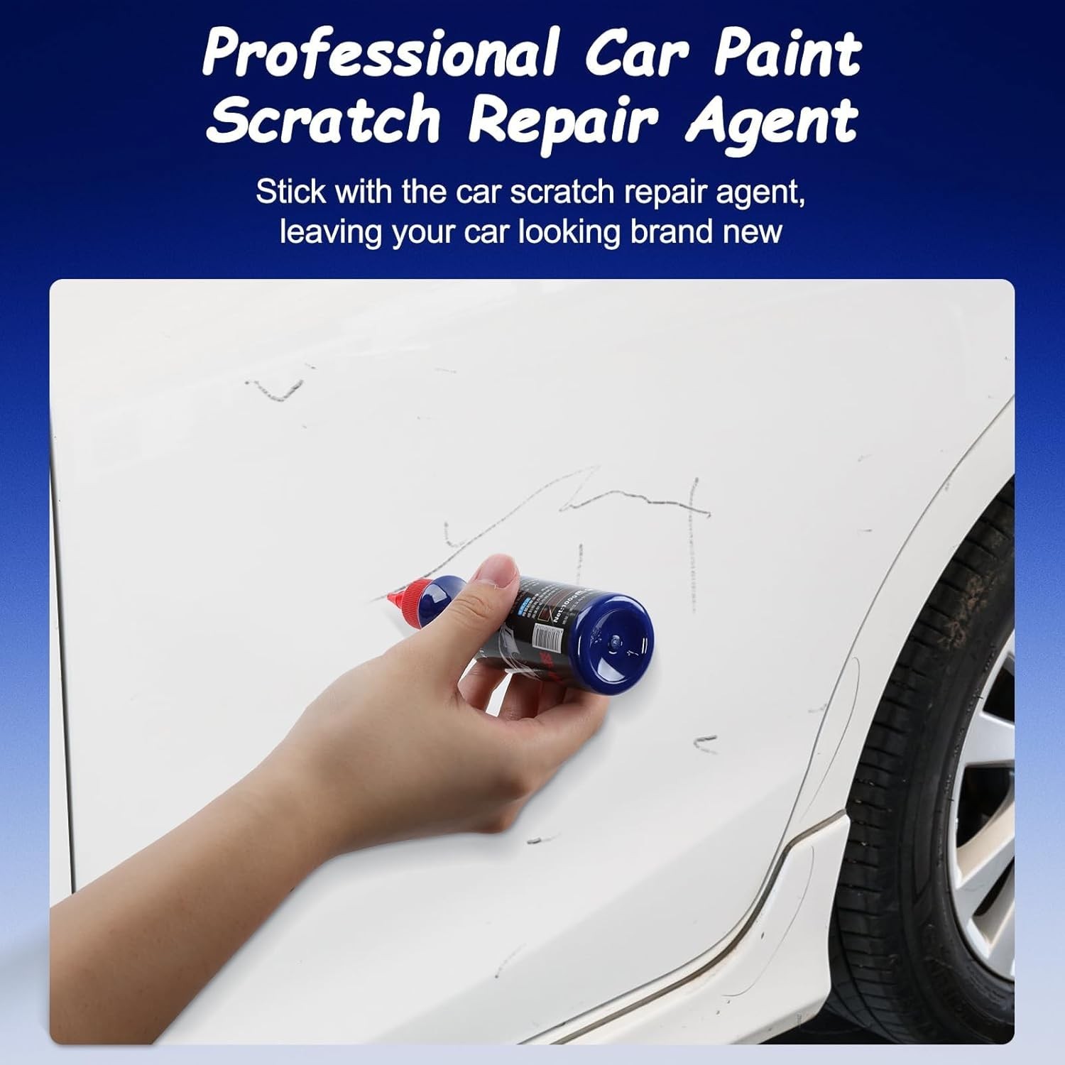 2PCS Car Scratch Repair Wax – 2024 Paint Restorer for Light to Medium Scratches