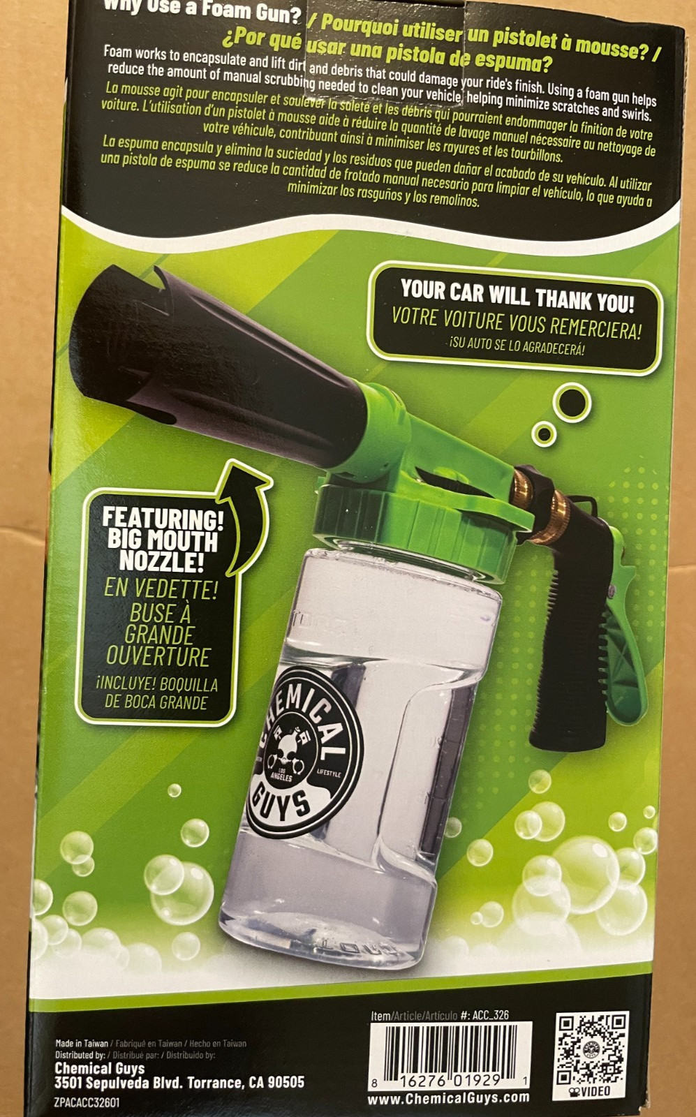 Chemical Guys ACC_326 – TORQ Foam Blaster 6 – Foam Wash Gun
