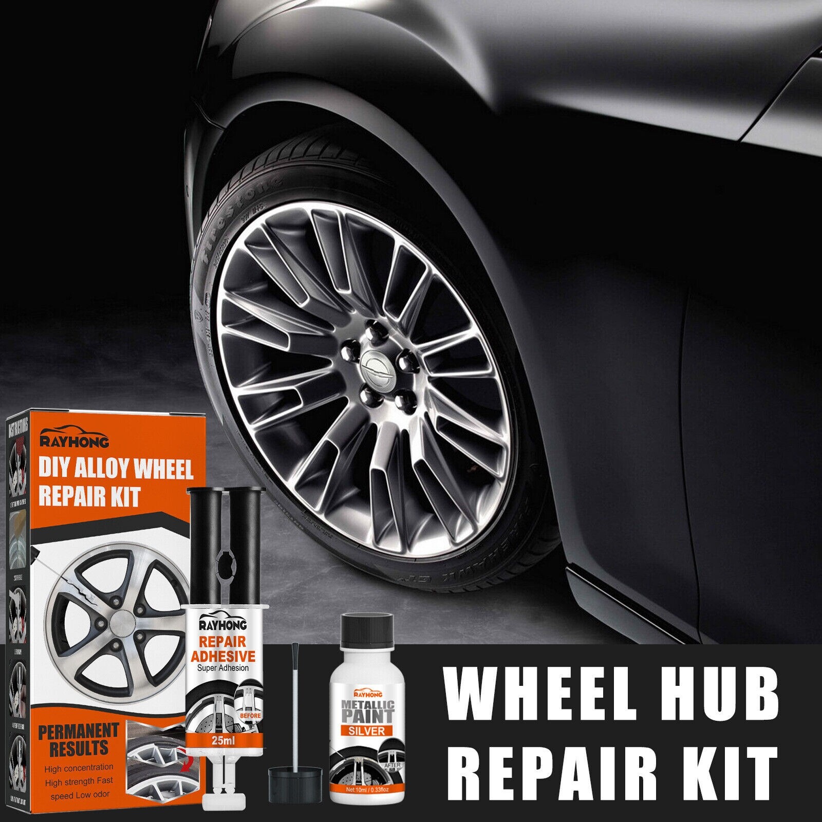 1 Set Alloy Wheel Repair Kit Rim Car Auto Scratch Removal Set Dent Rash Remover