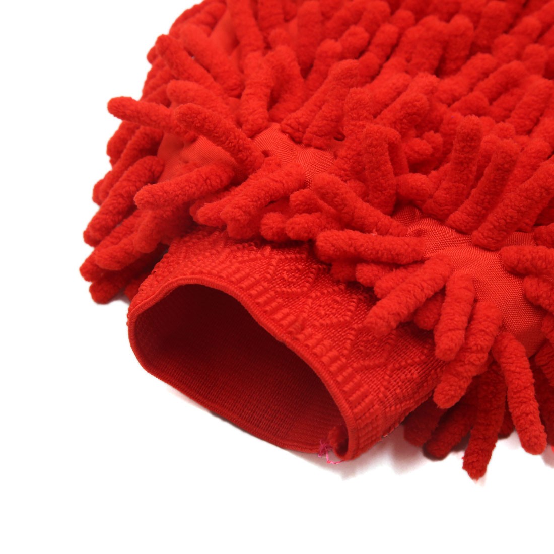 Red Microfiber Chenille Washing Cleaning Glove Mitten for Car Vehicle Body