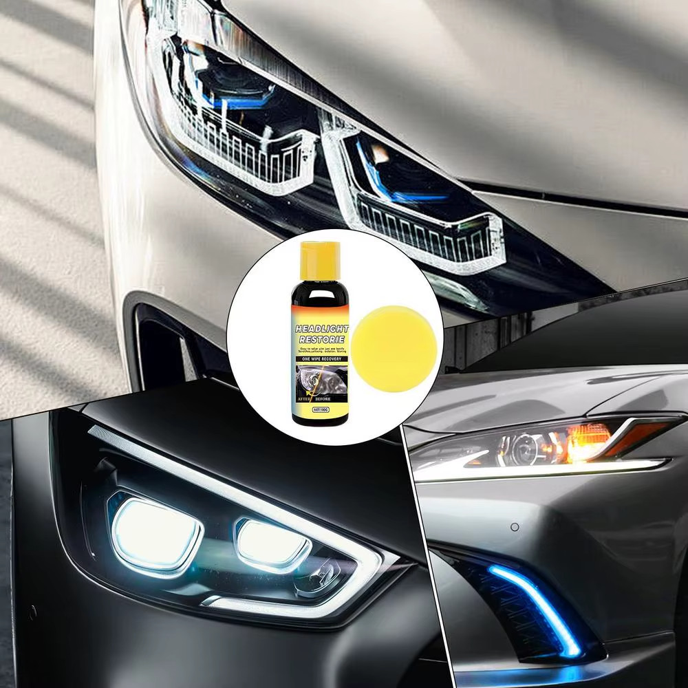 Car Headlight Restoration Kit 100g Permanent Yellowing, Oxidation & Fog Removal