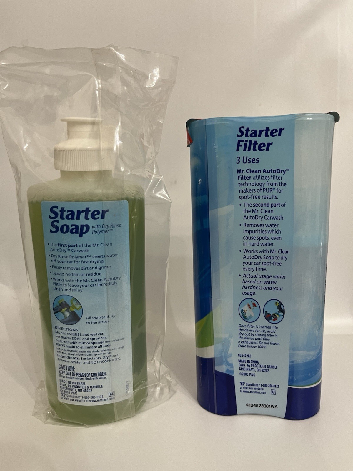 Mr Clean AutoDry Carwash Starter Filter 3 Uses And Starter Soap 6.7 FL OZ