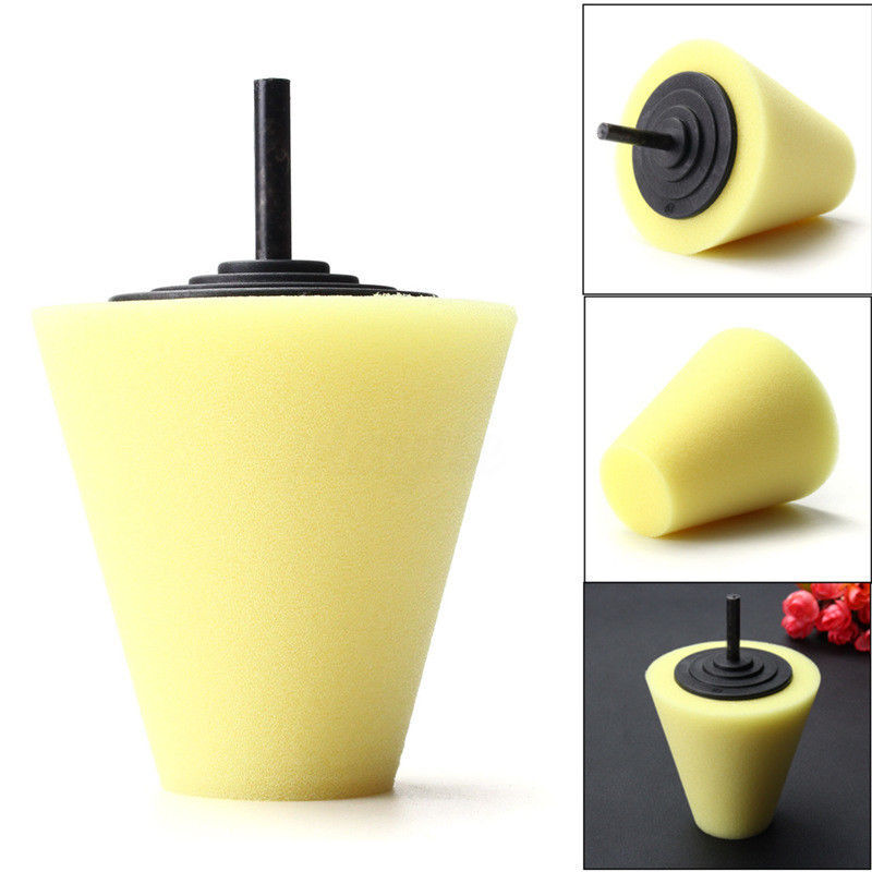 1PC For Car Wheel Hub Cone Polishing Random Sponge Cleaning Drill Replace Tool