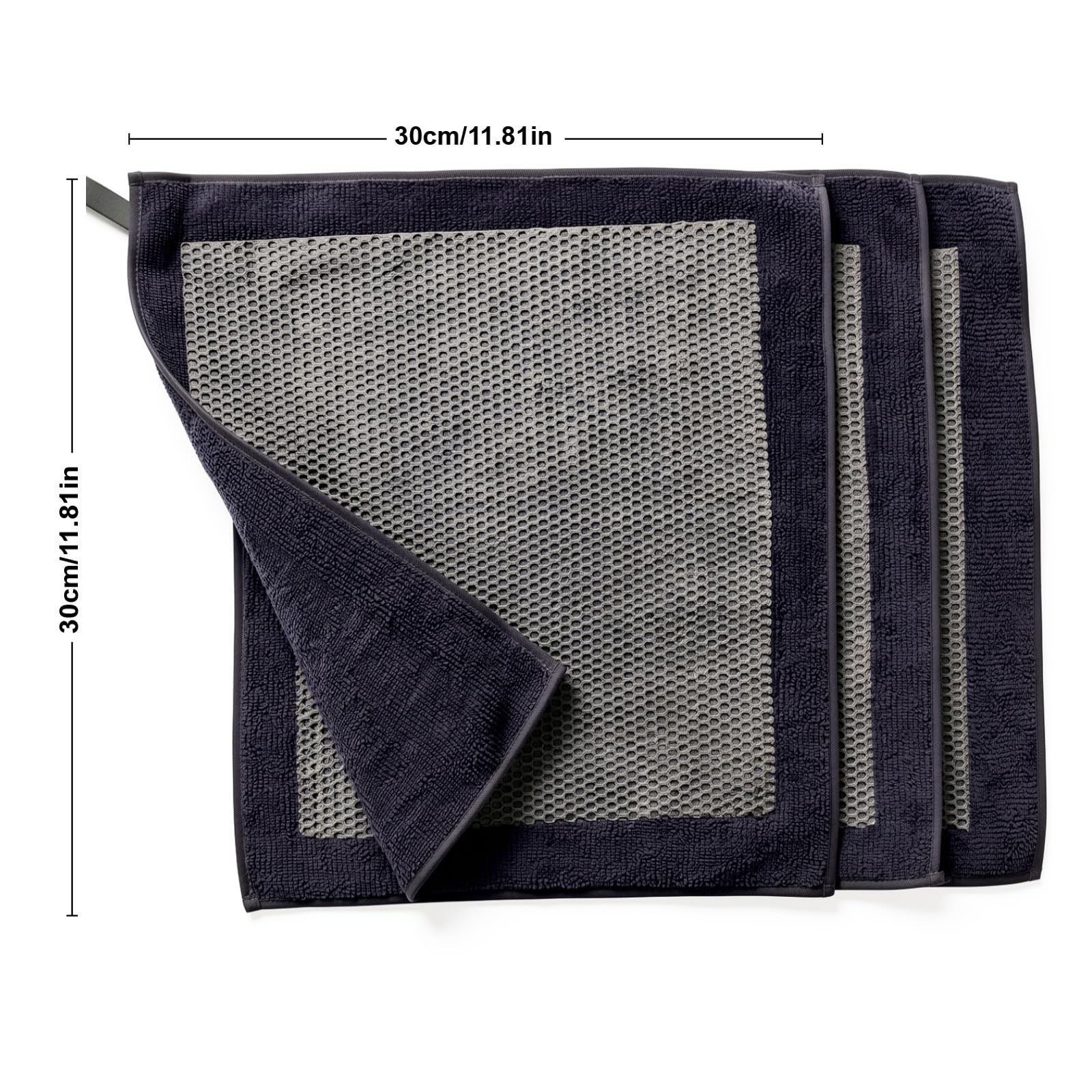 3Pcs Clay Towel Auto Detailing Clay Bar Towel Fine Grade Microfiber Car Towels
