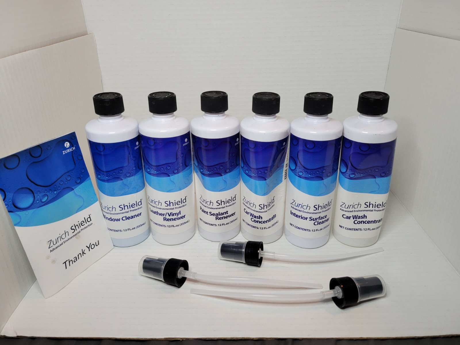 Zurich Shield Automotive Interior Exterior Customer Care Car Wash Detail Kit NEW
