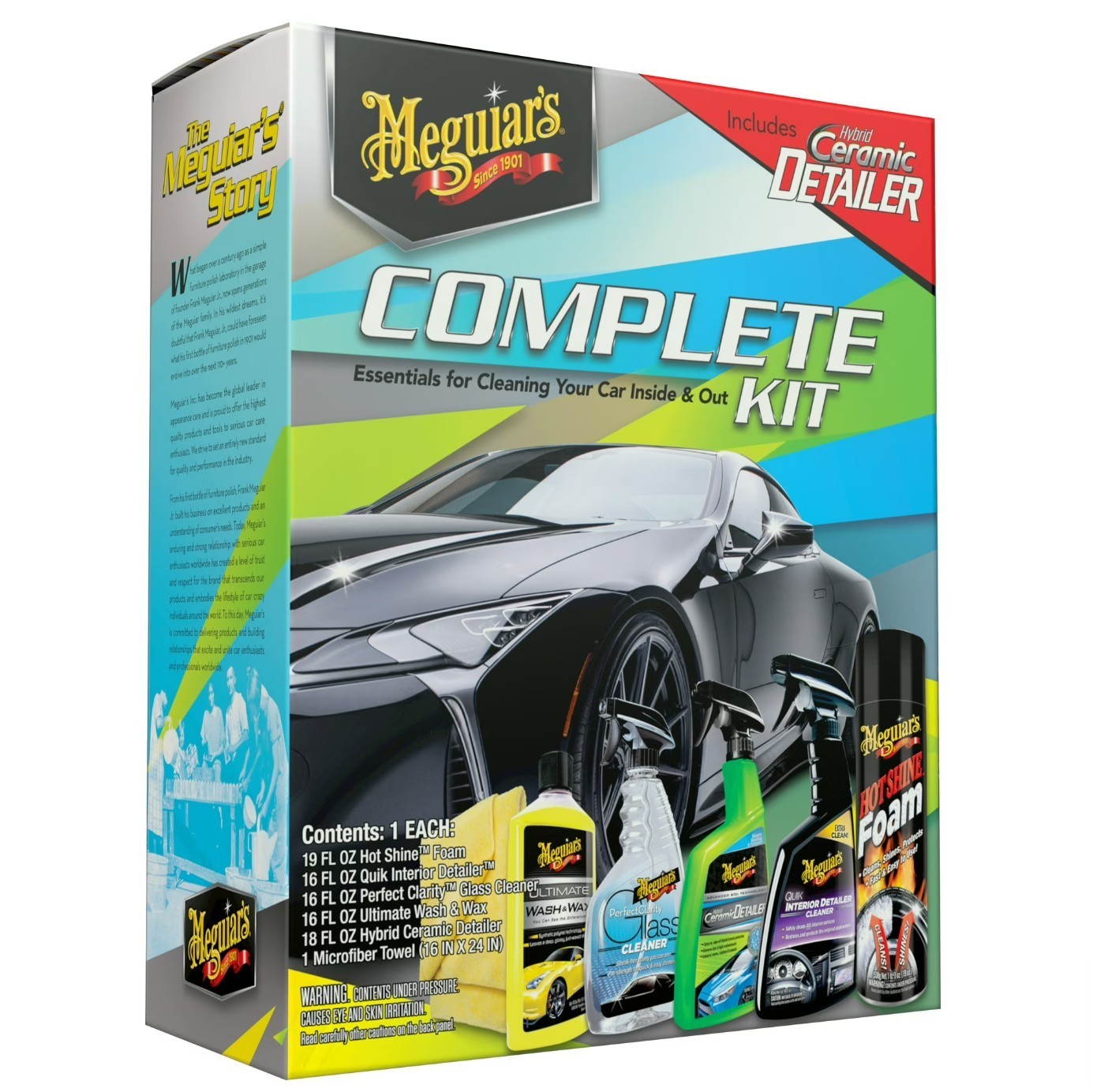 (2 pack)Meguiar’s Complete Car Care Kit, Car Detailing Gift Set for Car Lovers