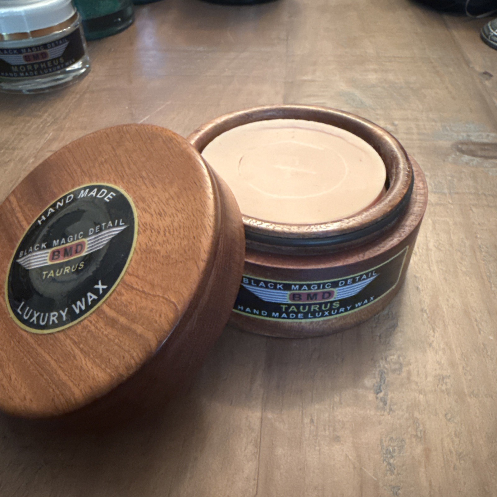 Black Magic Detail- Taurus Wax In Custom Wooden Pot- PTFE Detailing wax Imported