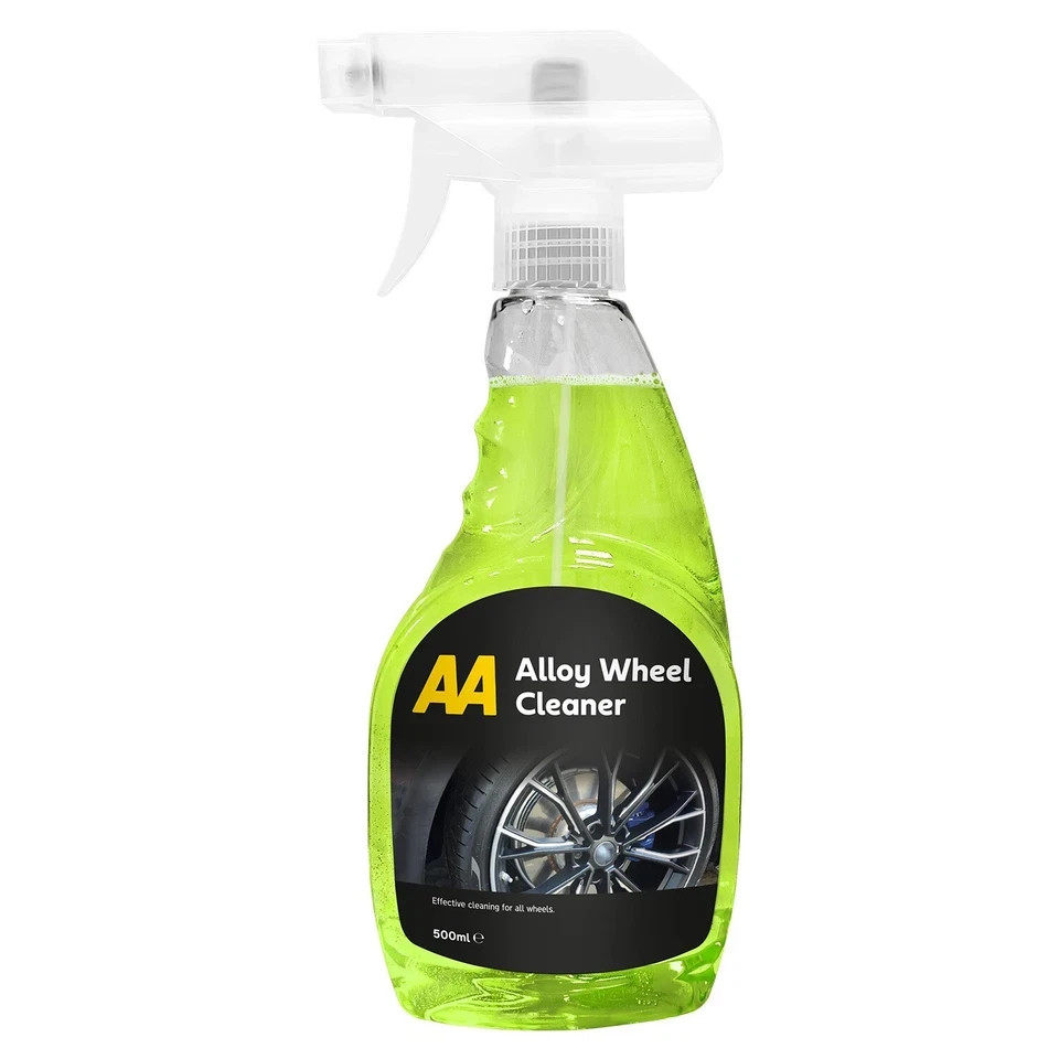 AA Car Cleaning Kit, 8-Piece with 4 Cleaners, 2 x Cloths, Sponge and 15L Bucket
