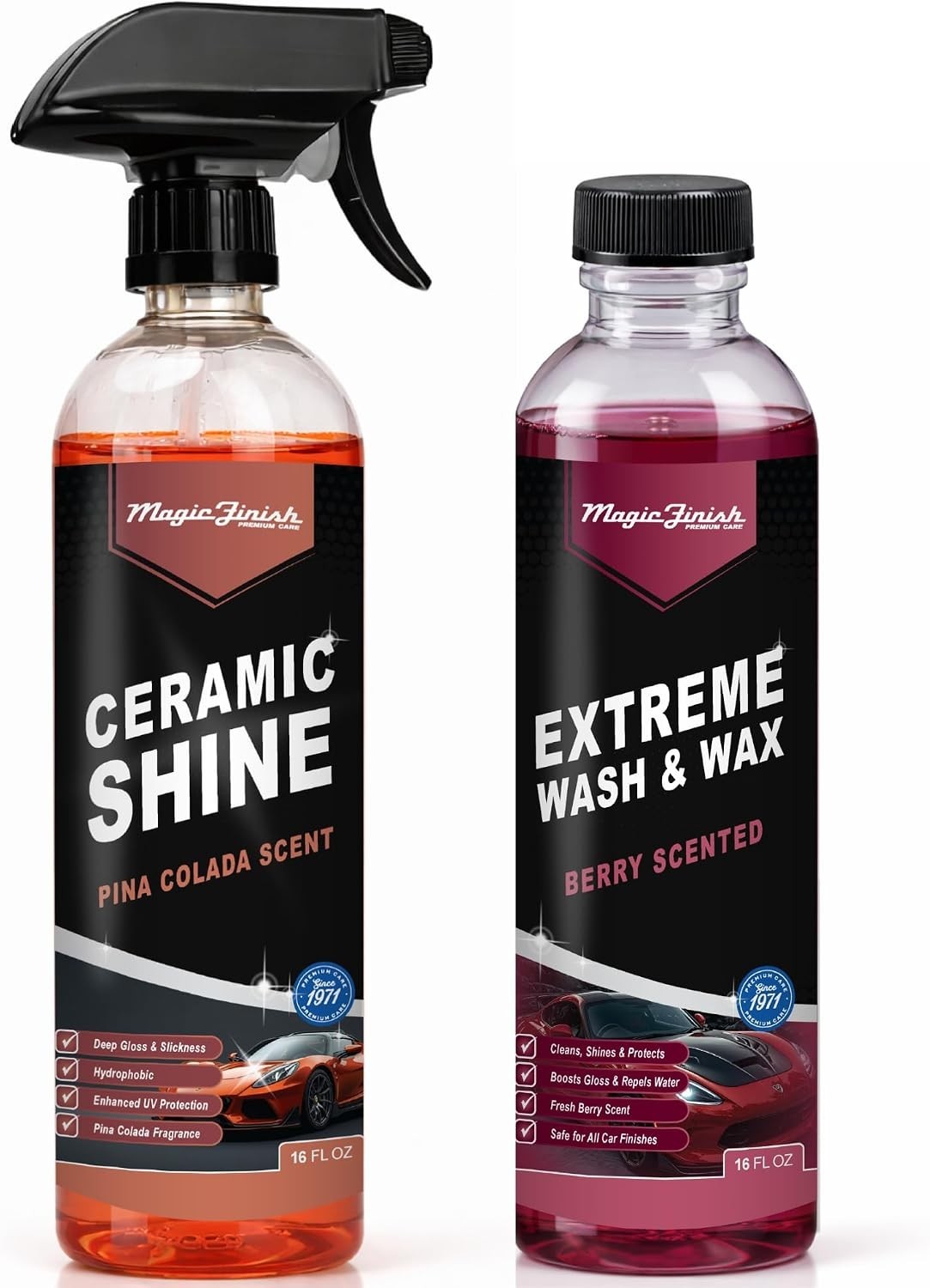 Magic Finish Car Wash & Ceramic Shine Bundle – Extreme Berry Foam Wash + Ceramic