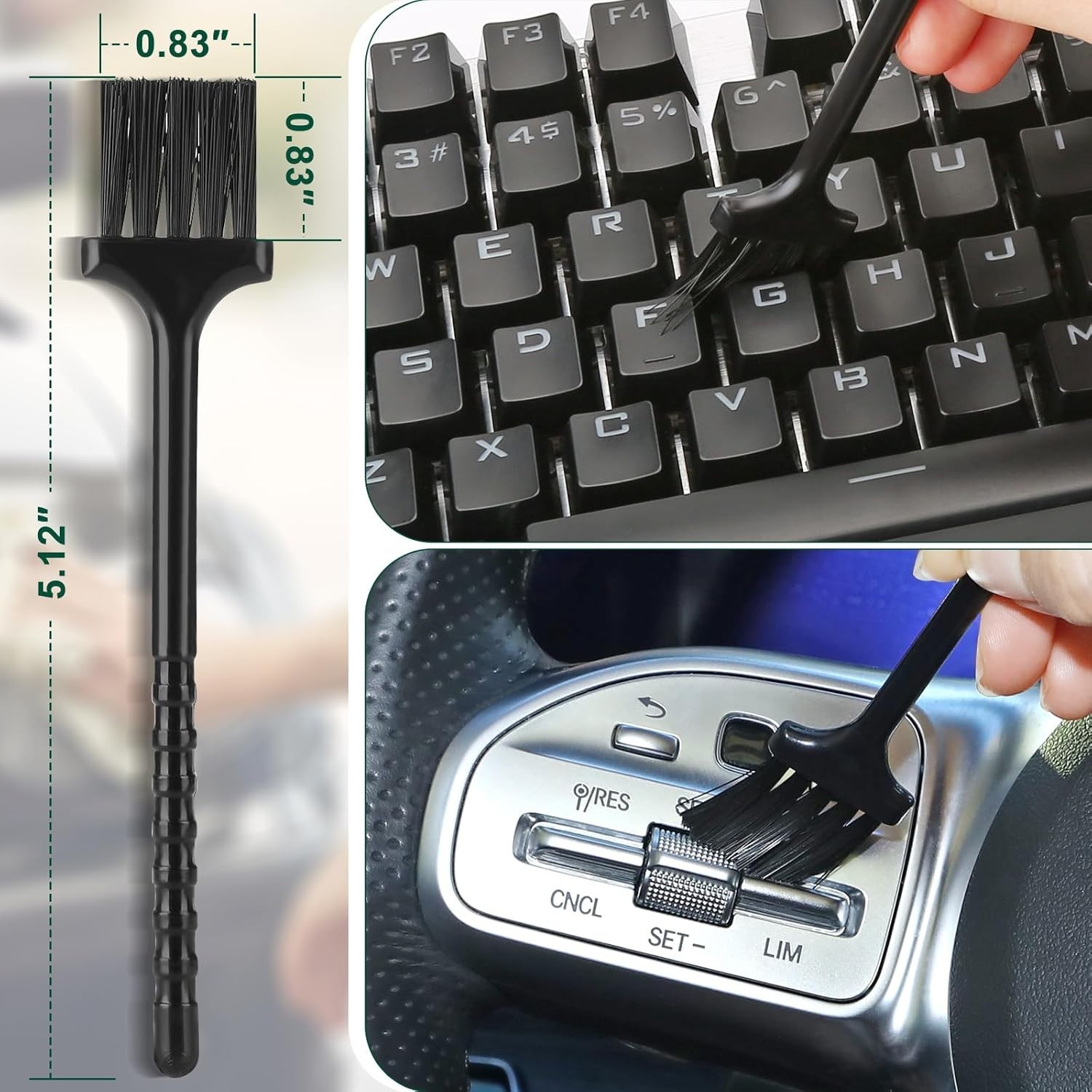 Car Interior Duster & Detail Cleaning Gel Kit – Scratch-Free, Eco-Friendly Tools