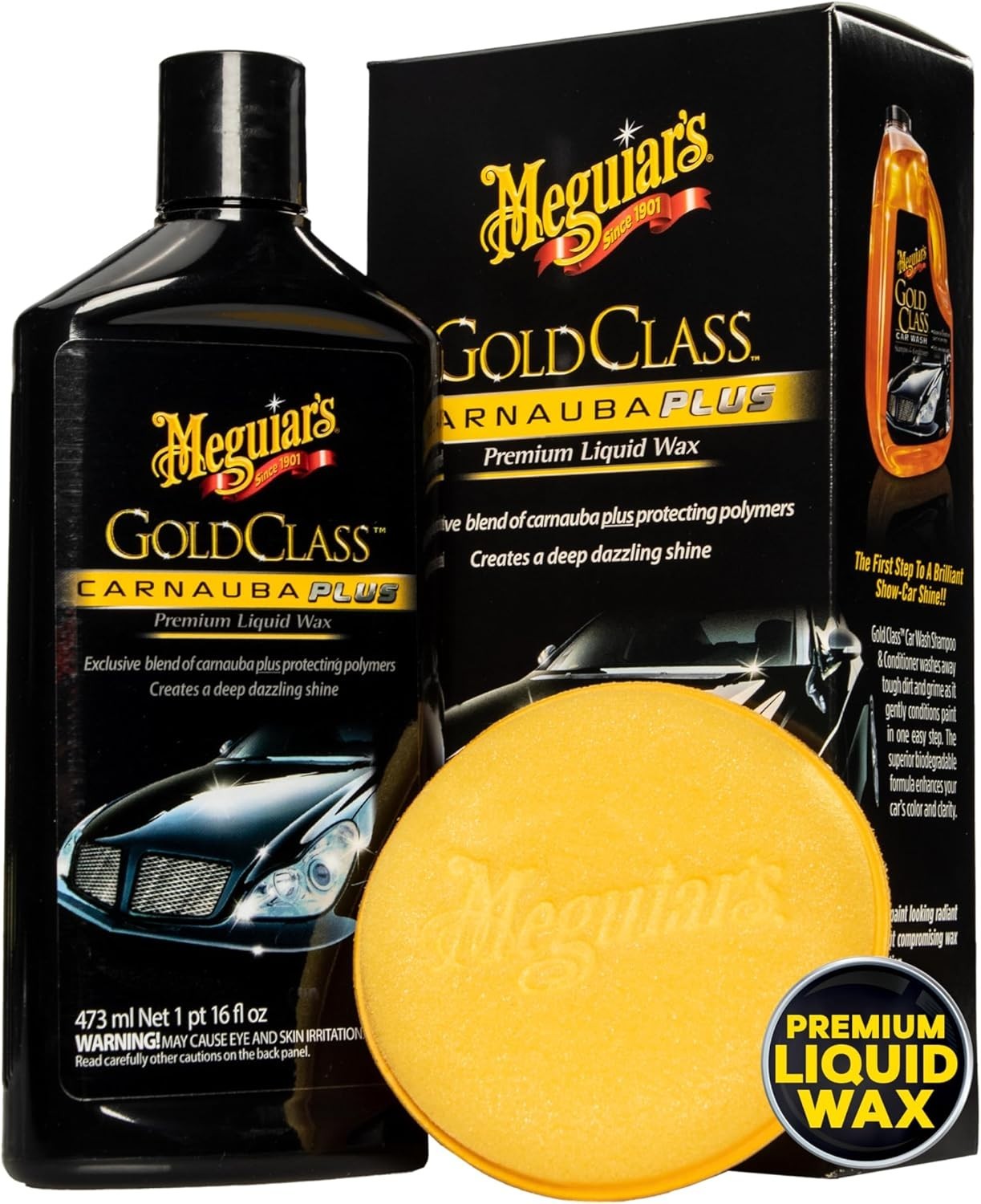 16 Oz Carnauba Plus Liquid Wax Kit with Applicator – Ultimate Paint Protection