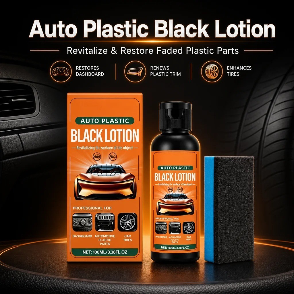 Auto Plastic Restorer Kit Car Interior Faded Plastic Rubber Care Lotion