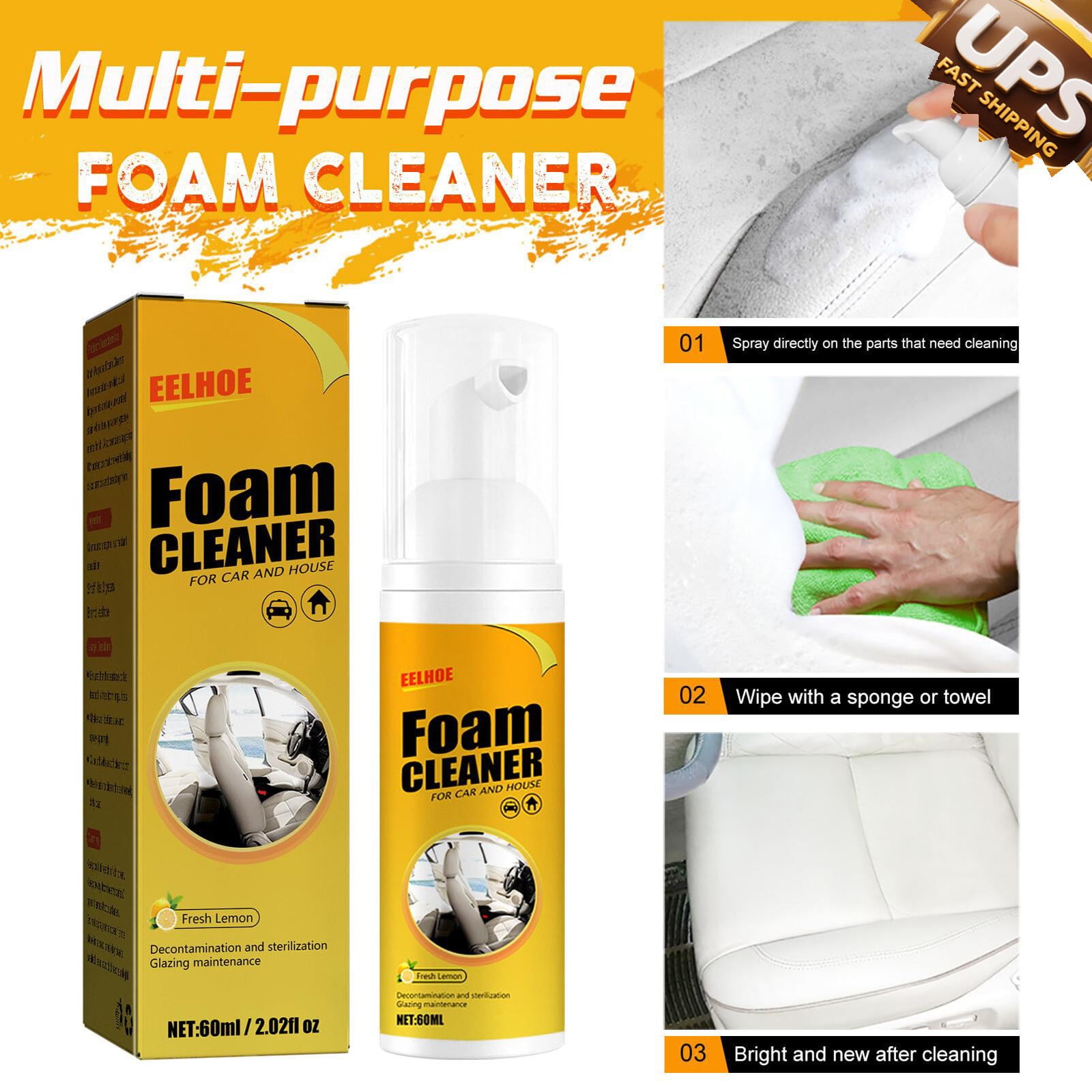 Foam Cleaner for Car Foam Cleaner All Purpose Multipurpose Deep Cleaners