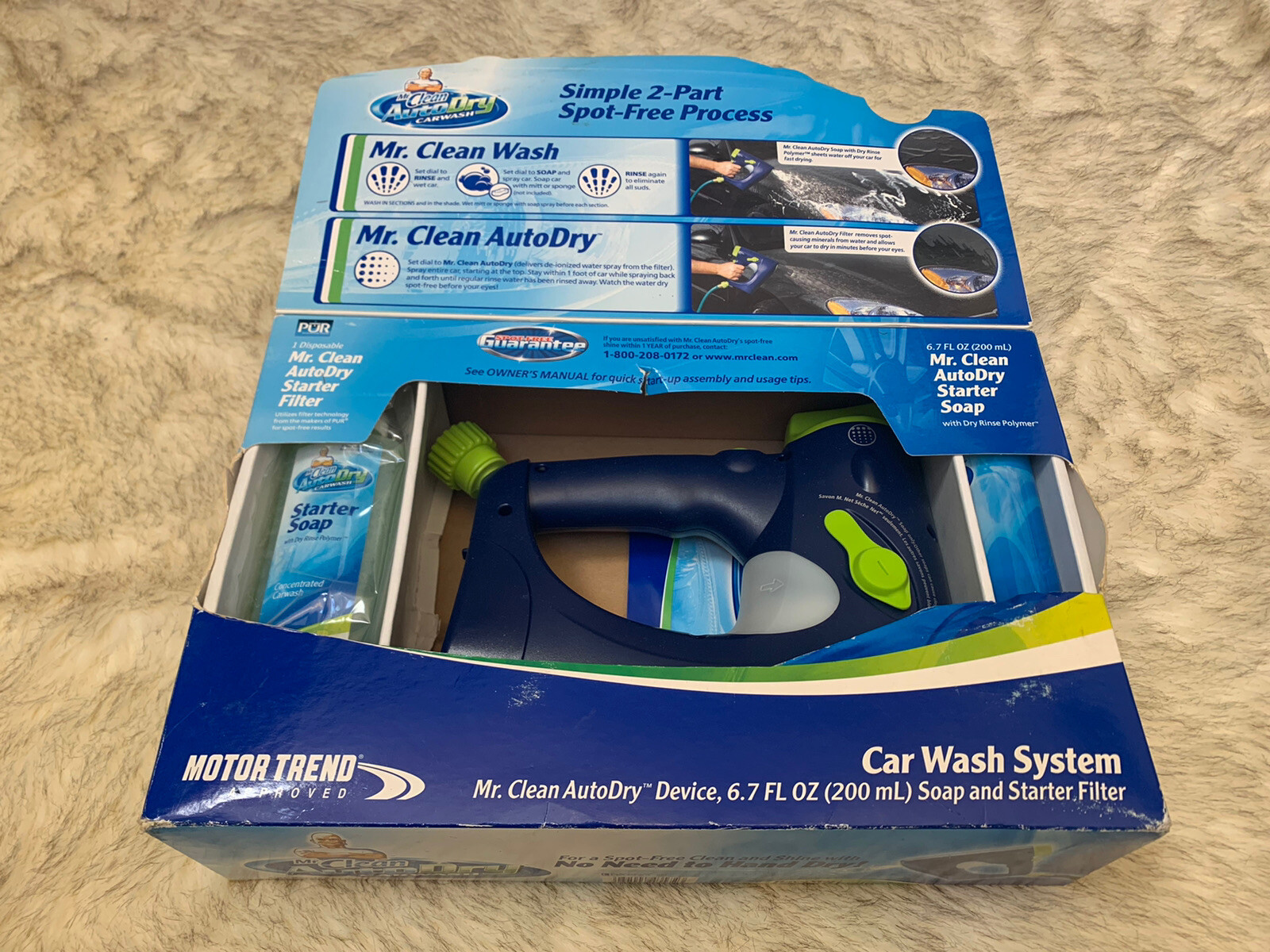 NEW Mr Clean Auto Dry No Touch Car Wash Spray System w/ Soap Starter + Filter