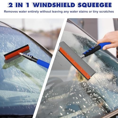 26Ft Car Wash Kit – Telescopic Extension Pole, Brush, Mitt, Squeegee & More for