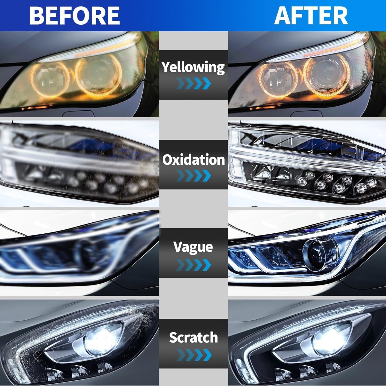 Headlight Restoration Kit, 800g Vapor Head Light…