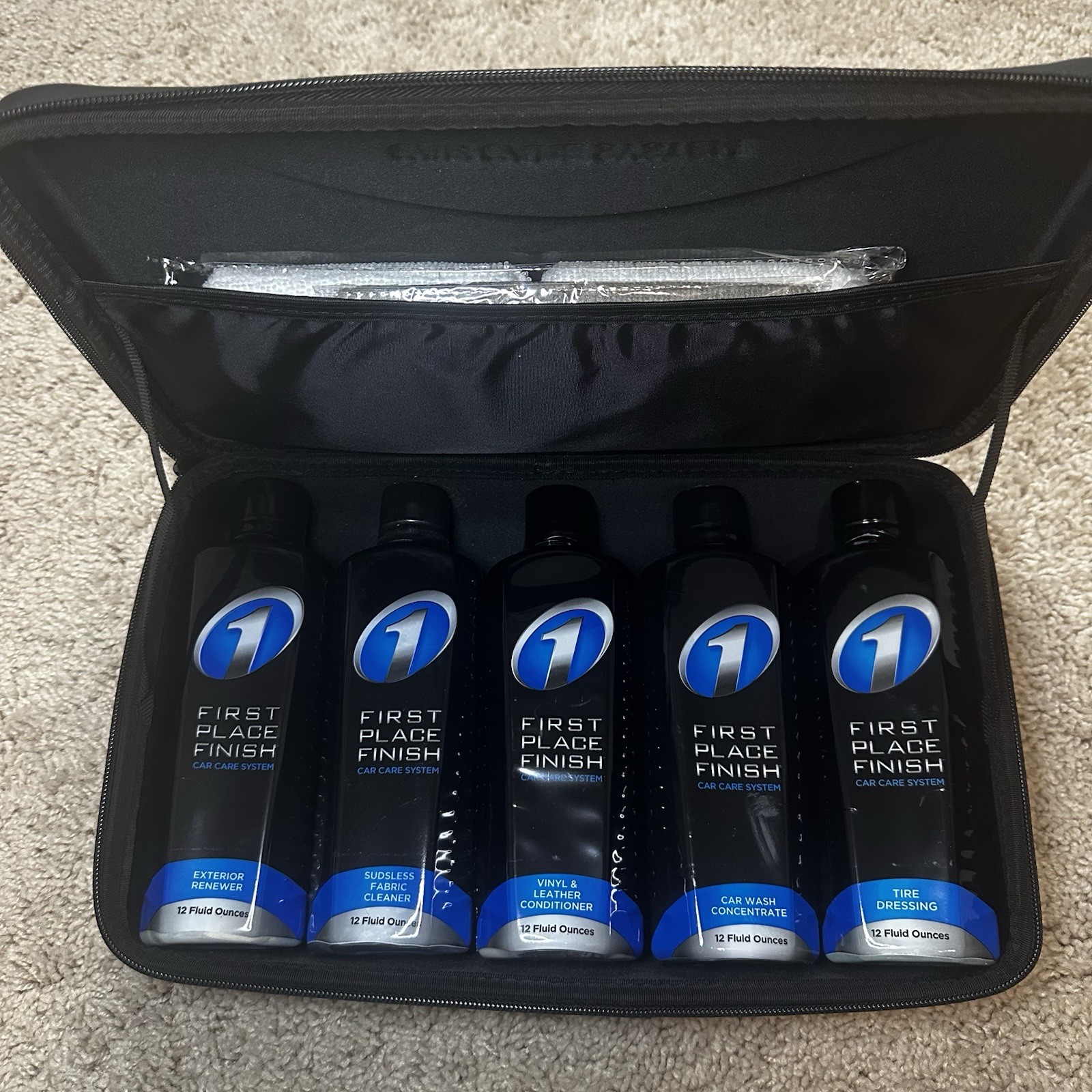 Premium First Place Finish Car Care Products System 12 OZ. Kit 5 Bottle Set