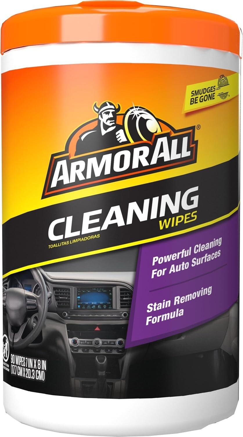 Armor All Car Cleaning Wipes – 90 Count Interior & Exterior Auto Detailing Wipes