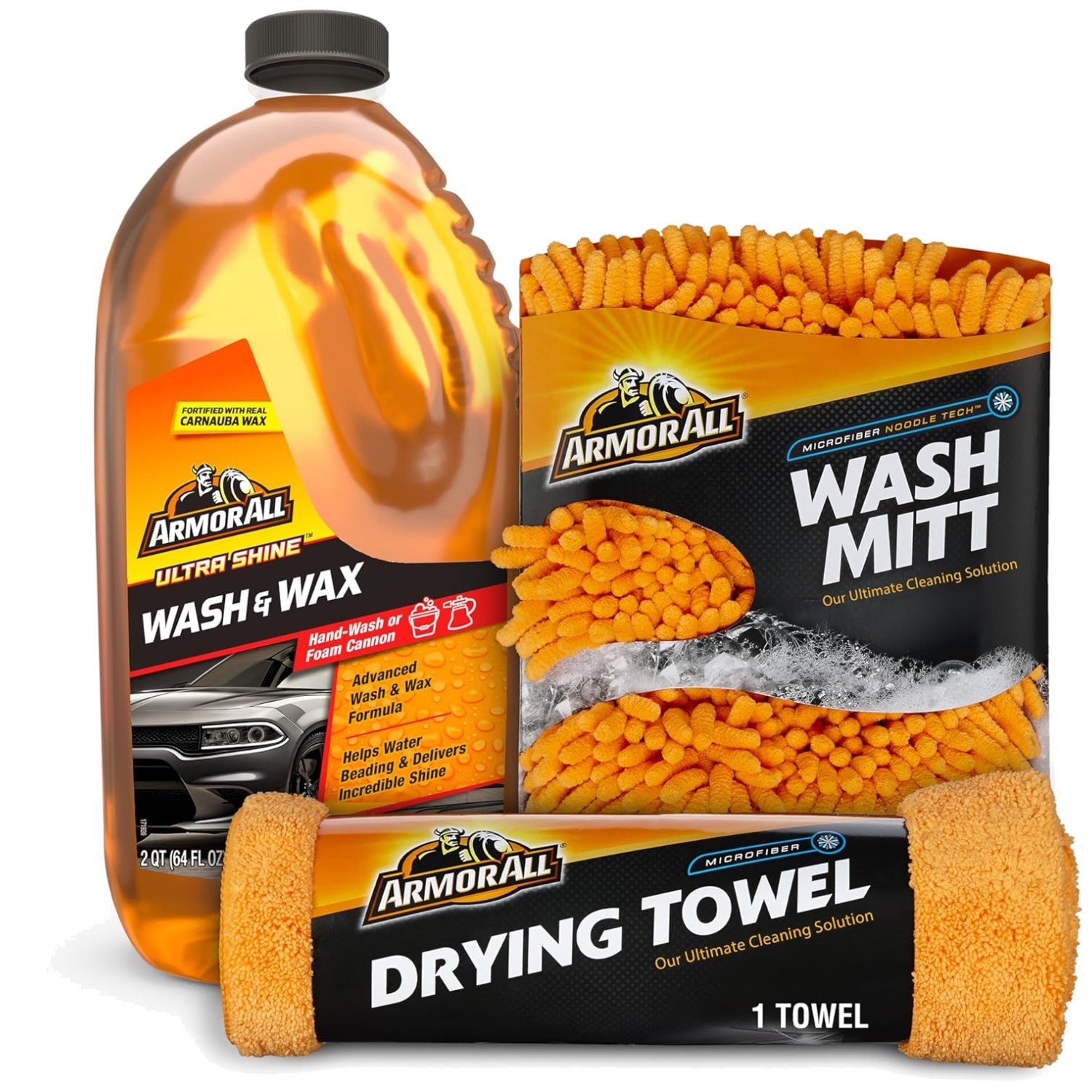 Car Wash Essentials: Soap, Mitt & Microfiber Towel