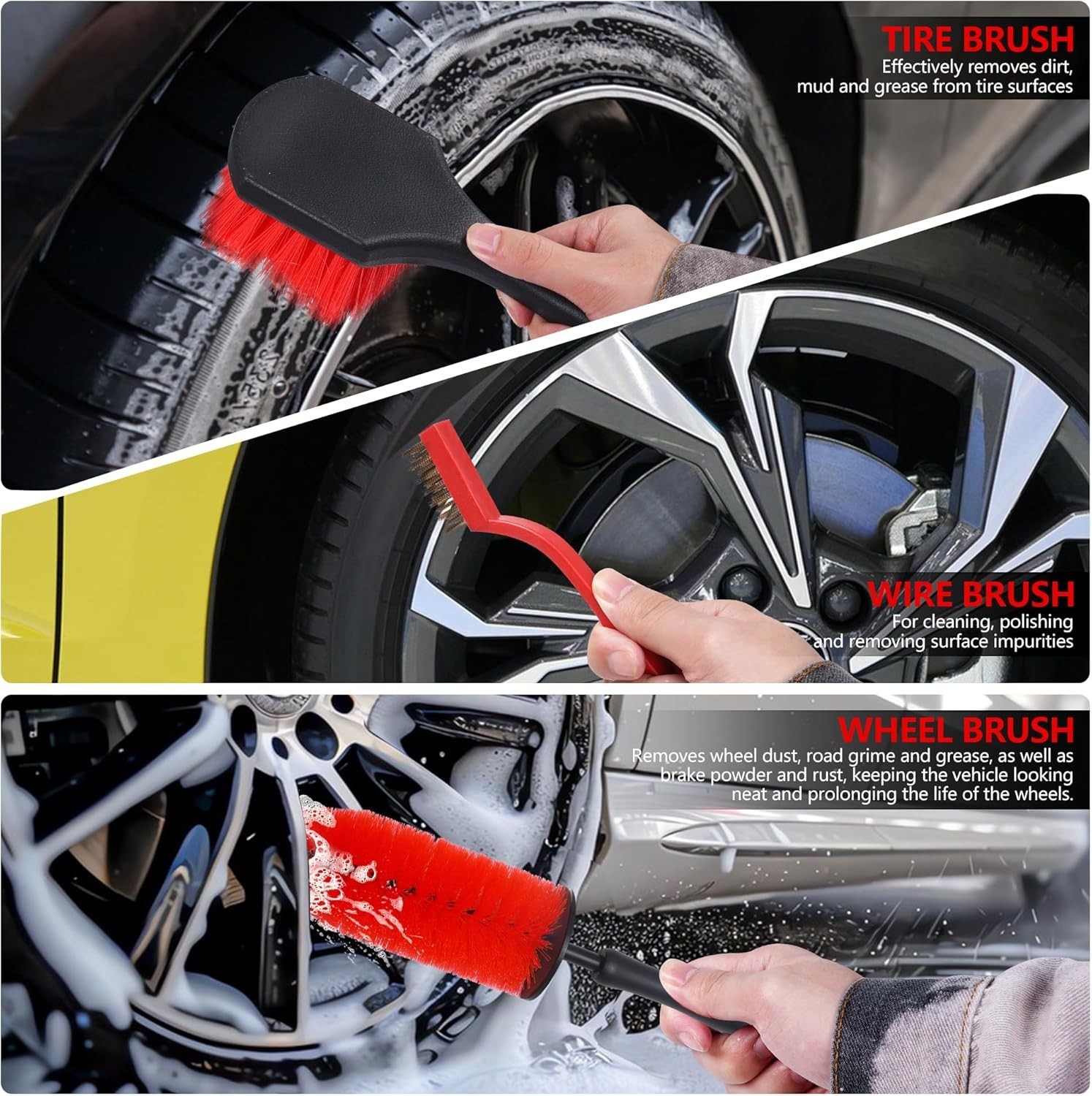 35Pcs Car Detailing Kit, Car Cleaning Kit with Windshield Cleaning Tool and T…