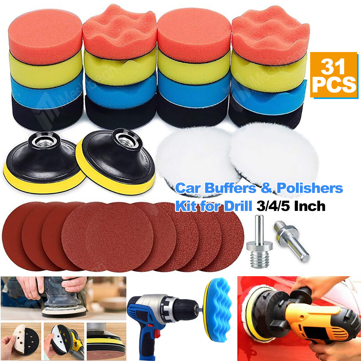 31X 5″ Car Headlight Lens Restoration Repair Kit Polishing Cleaner Cleaning Tool
