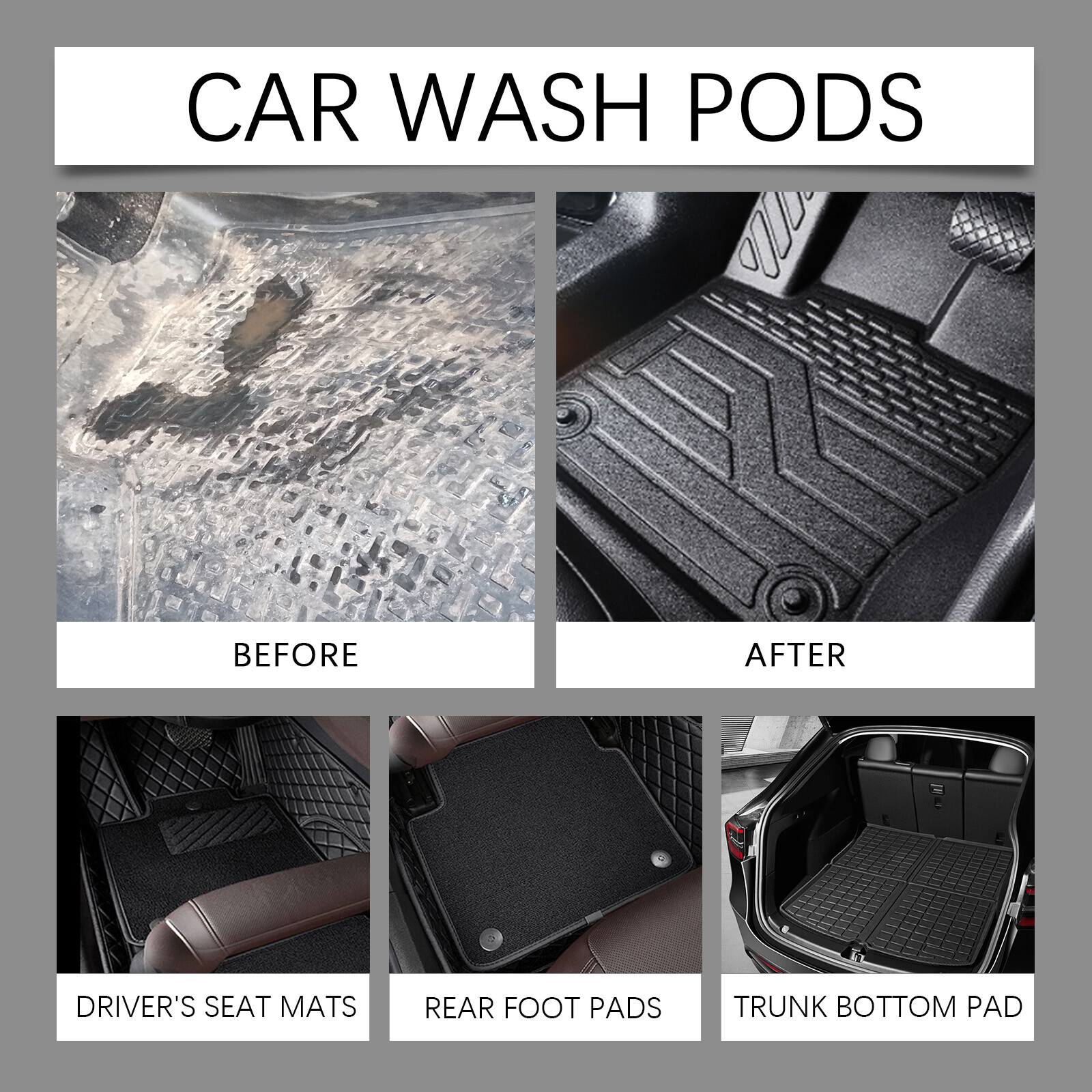 Heavy Duty Rubber Mat & Liner Protectant Kit for Car Floor, Dashboard,Interior