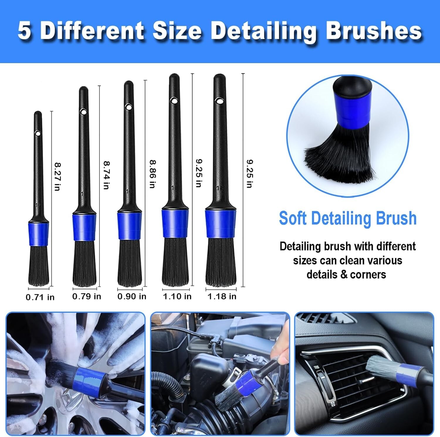 Car Detailing Kit Interior Cleaner, Car Interior Cleaning Kit with Handheld Car