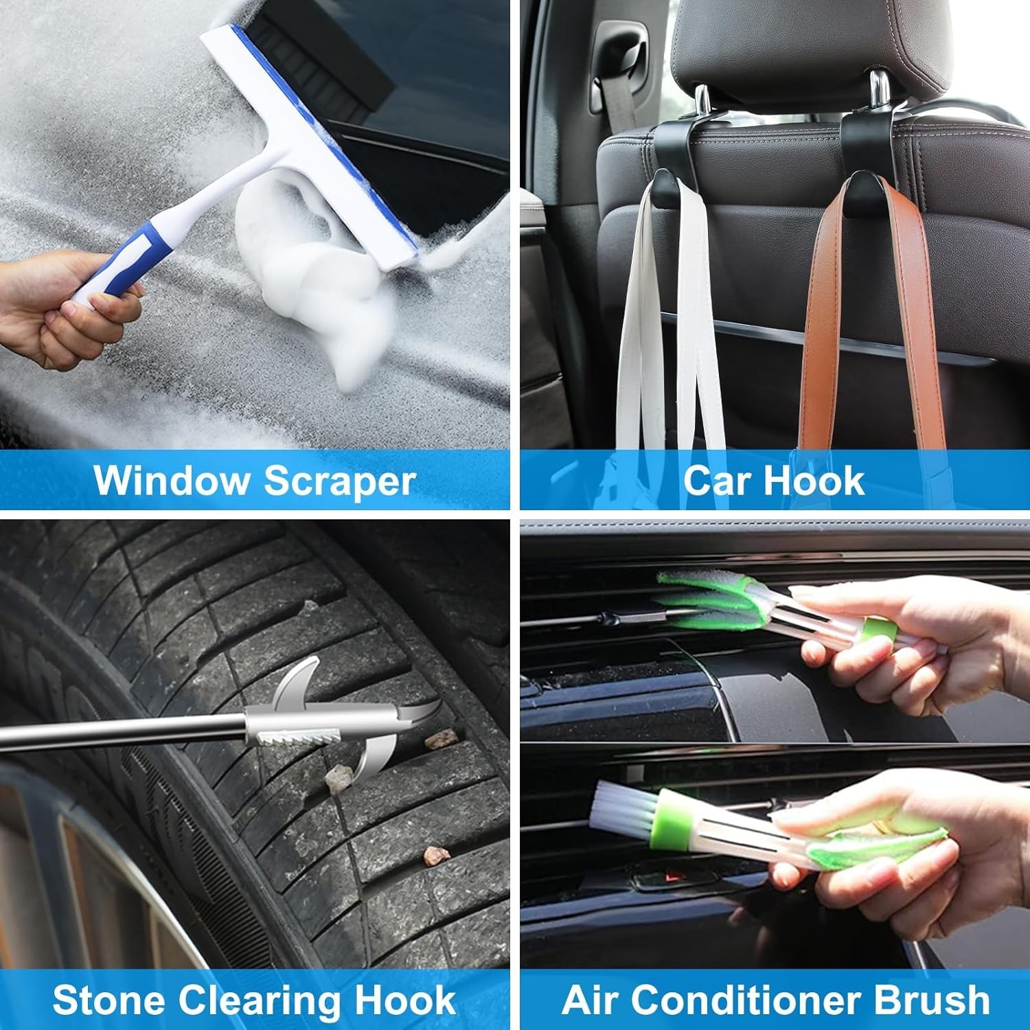 40PCS Car Wash Detailing Kit Foam Gun Vacuum Brushes Towels Interior Exterior