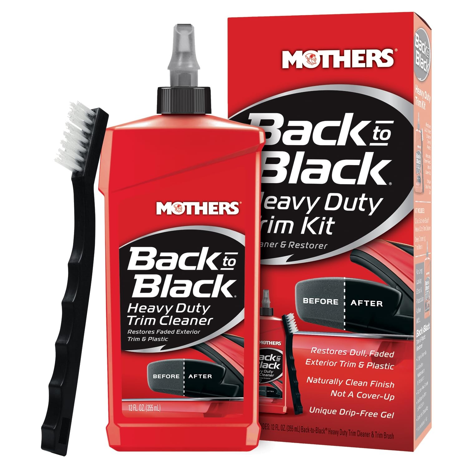 Backtoblack Heavy Duty Trim Cleaner Kit 12 Oz. Gel Cleaner + Trim Brush ” Deep C