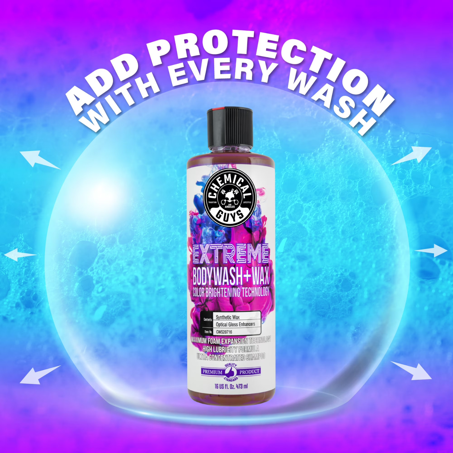 Chemical Guys Foaming Car Soap For Cars 64 fl oz (Half Gallon) Grape Scent