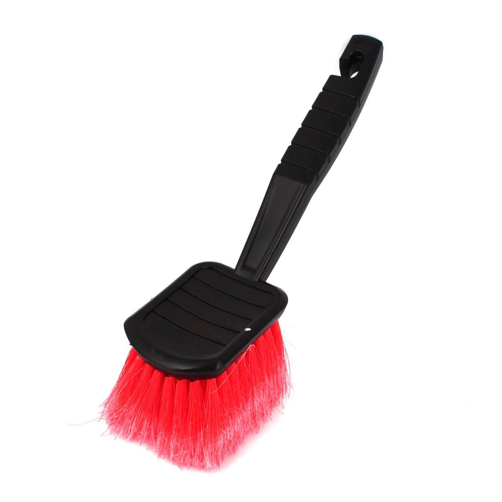 7″ Long Black Handle Soft Bristle Car Wash Brush Detailing Cleaning Scrub Tool