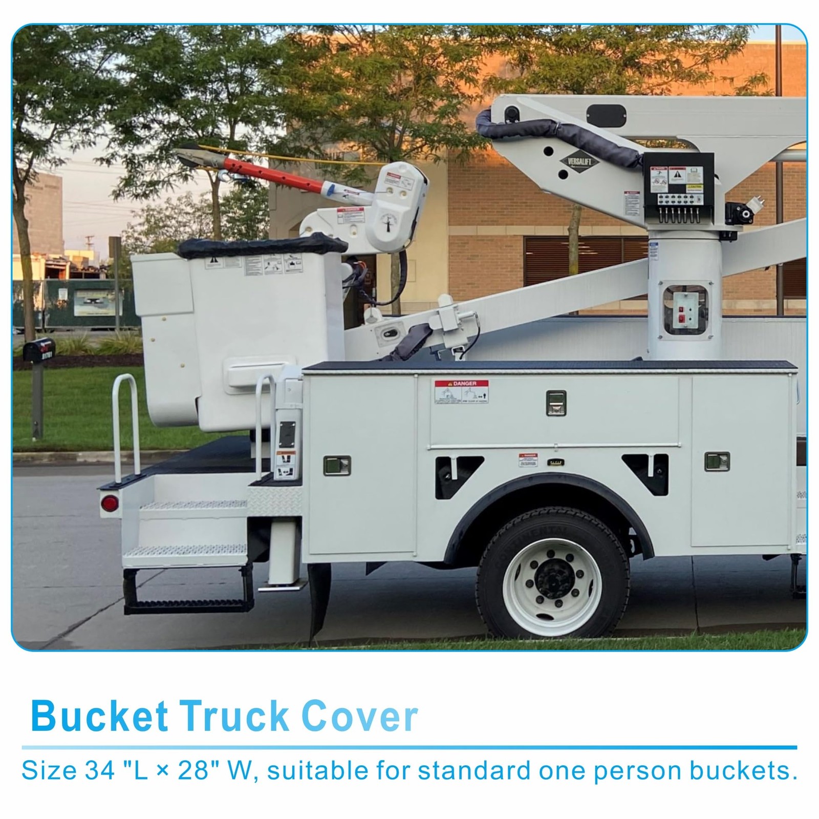 VIYOYOUNG Bucket Truck Cover – Double-Layer Waterproof 28 “L × 28” W, Black