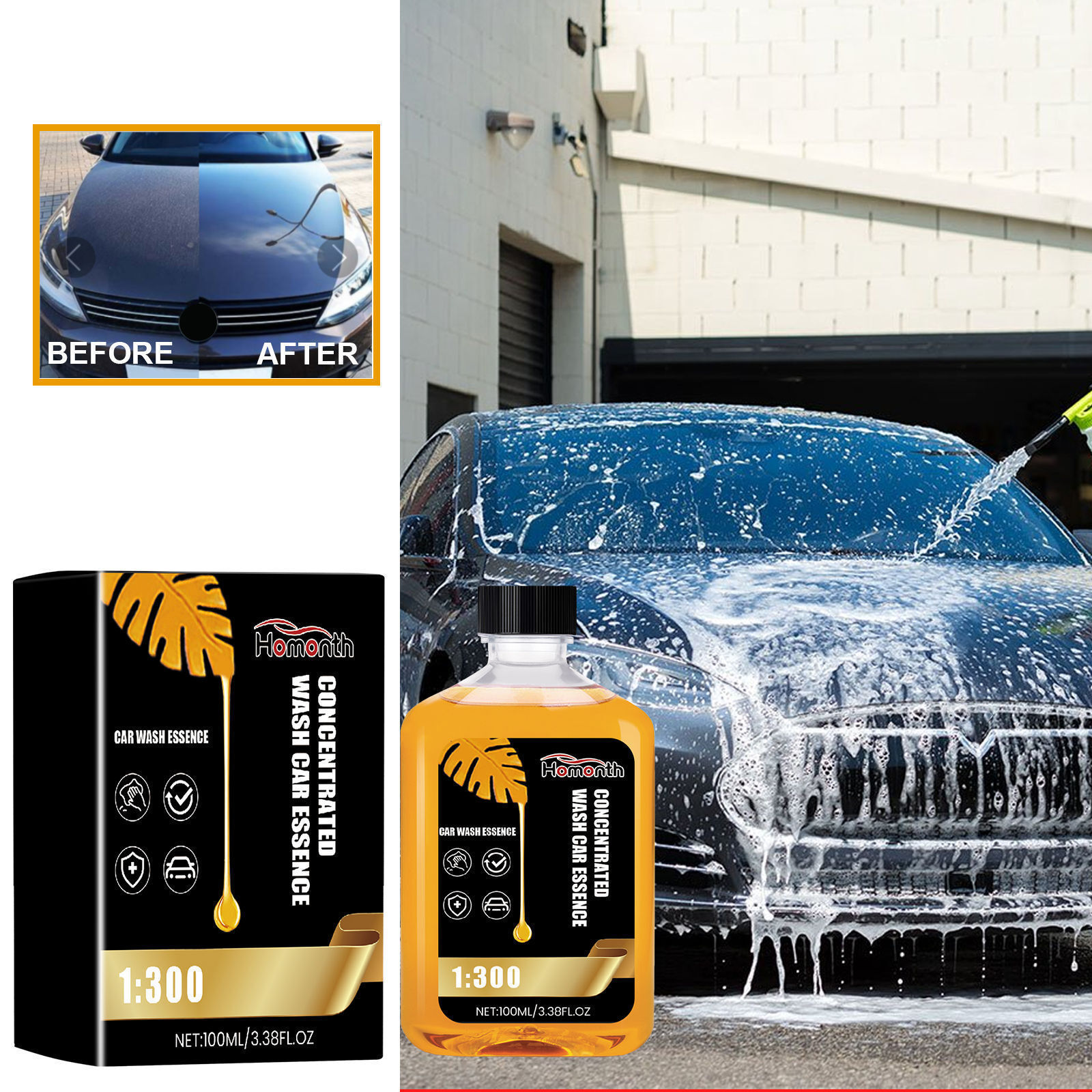 Concentrated Carnauba Wax High Foam Car Cleaner Stain Removal Renovation Cleaner