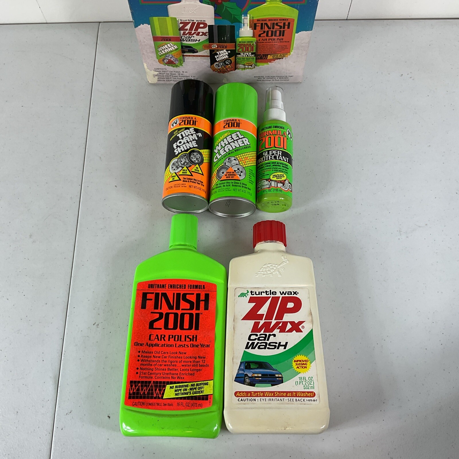 Vintage 2001 New Open Box All Products Included Finish Rare Turtle Wax Gift Pack