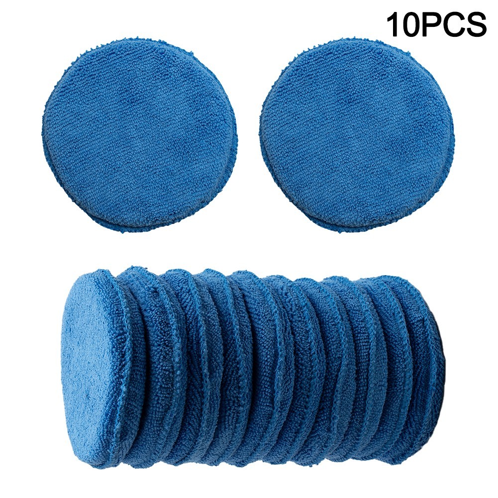 10Pcs Auto Car Waxing Polish Foam Sponge Wax Applicator Cleaning Washing Pads AU
