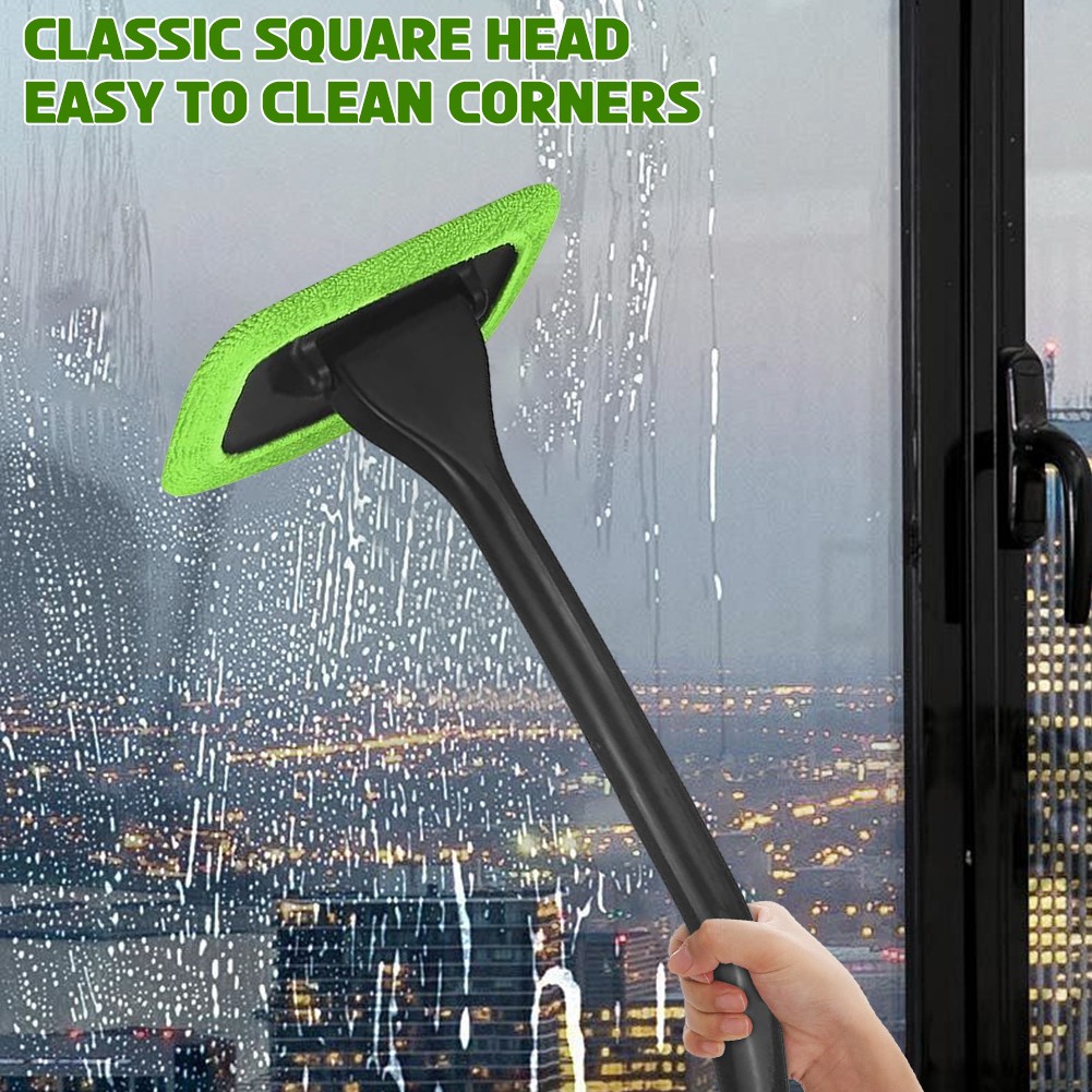 5 Reusable Pad & 1×Windshield Cleaning Tool Car Window Wiper Cleaner Glass Brush