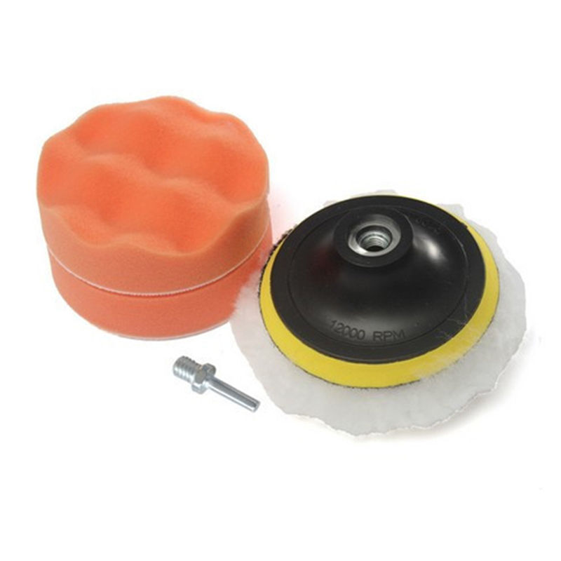 4″Car Body Waxing Foam Polisher for Drill Sponge Kit Buffing Pads Universal