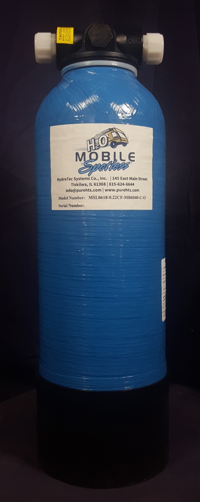 Mobile Spotless 2800 grain Mix Bed with 2 charges of resin & loading Funnel
