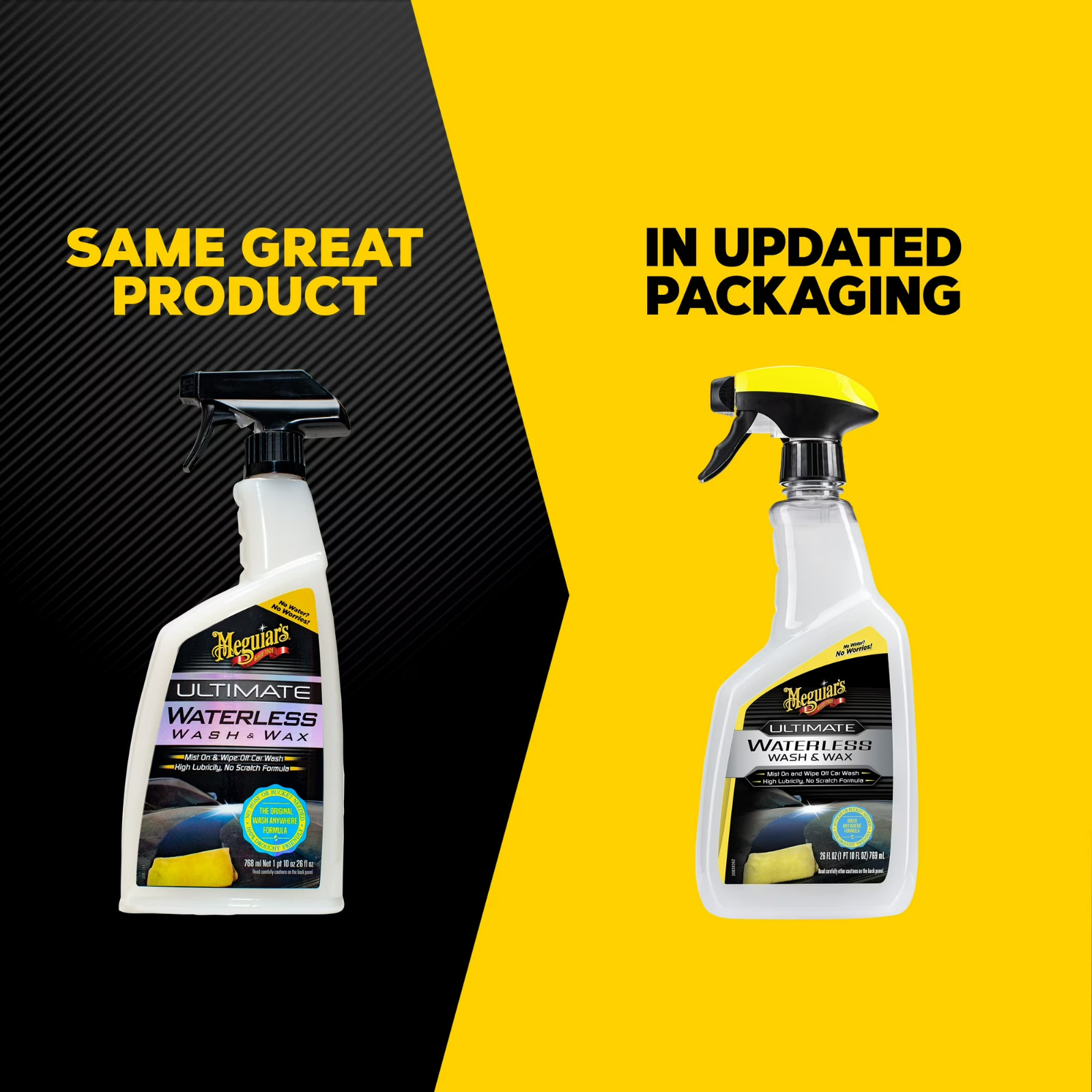 Meguiar’s Ultimate Waterless Wash & Wax Spray, G3626, 26 oz