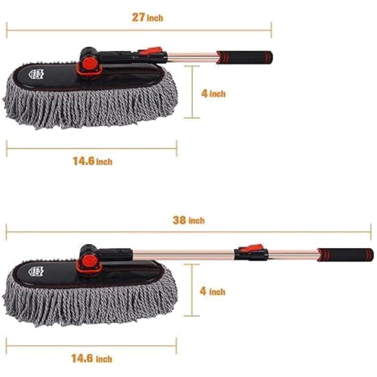 Extendable Car Duster Kit – Scratch Free Brush Mop