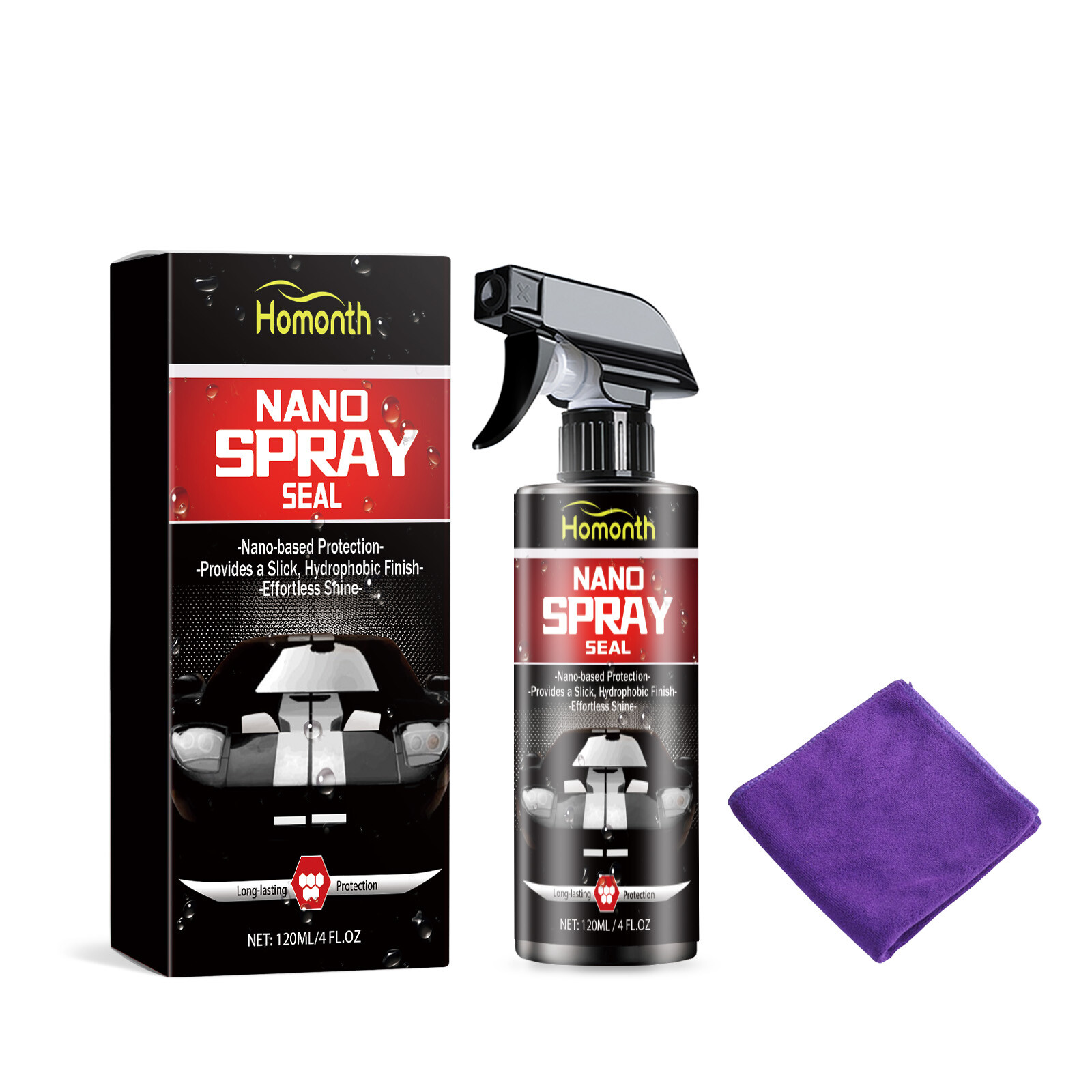 120ML High Gloss Nano Spray Seal Automotive Coating Car Kit Polish Care Agent