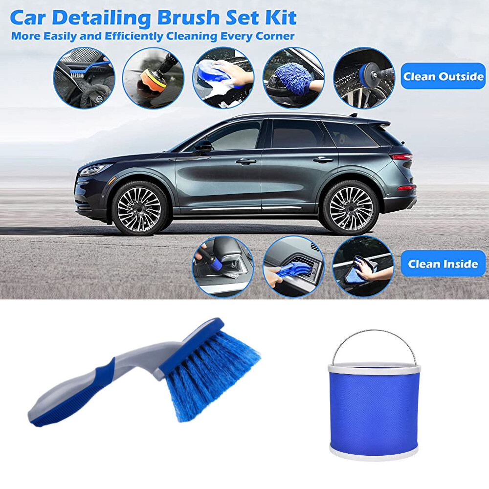 10PCS Car Wash Cleaning Tools Kit Automobile Detailing Brush Dash Duster L9D2